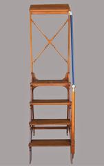 Set of Antique Golden Oak Library Steps
