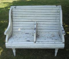 Early C20th Teak Garden Seat of Unusual Form
