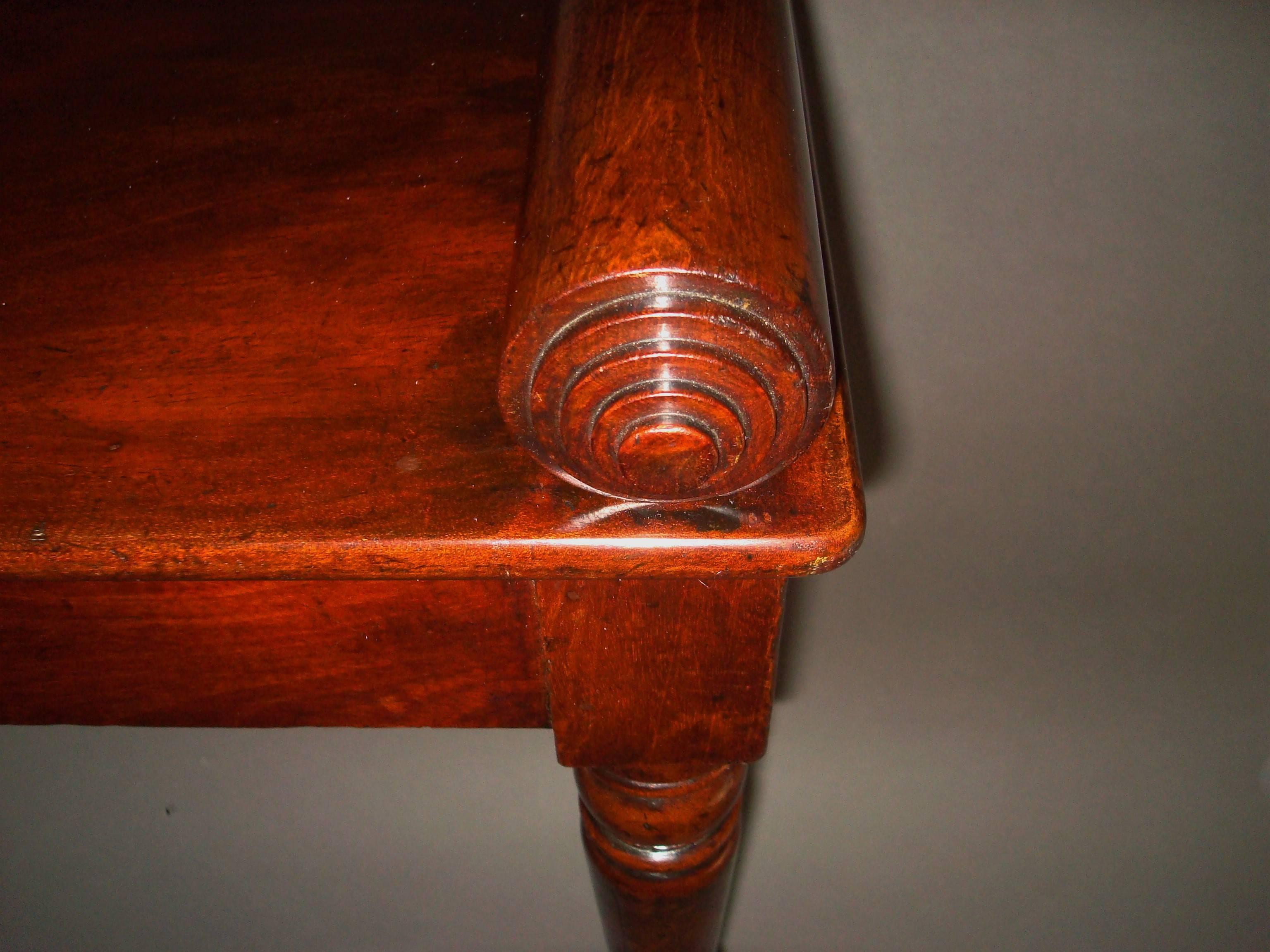 Regency Mahogany Hall Bench or Window Seat 2