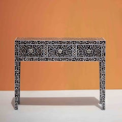 Mother of Pearl Floral Motifs Inlay Desk