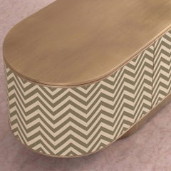 Veyra Chevron Inlay Media Console - Olive Green by House of Jaipur