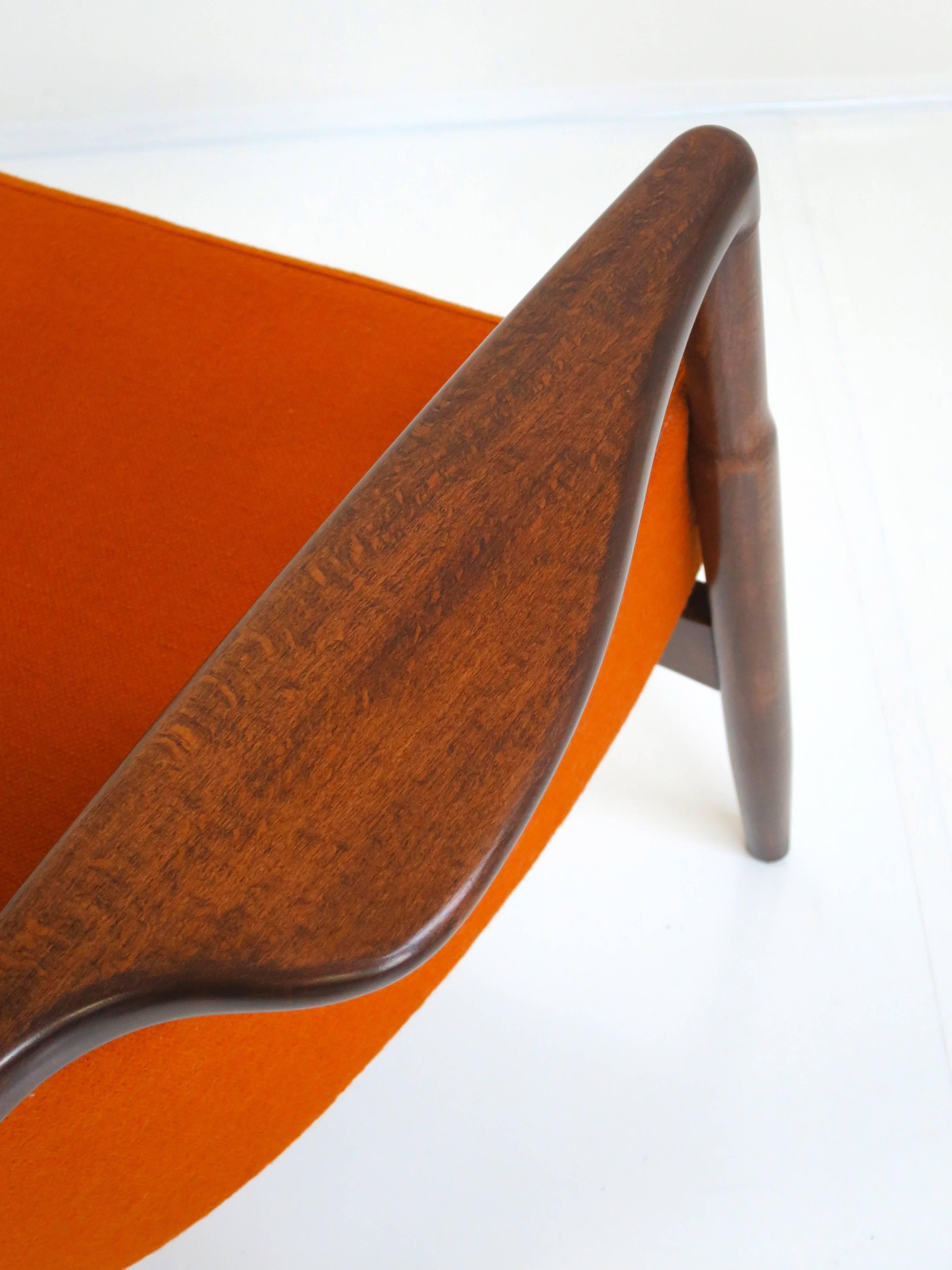 Scandinavian Modern Rare Ib Kofod-Larsen Lounge Chair and Ottoman for Selig For Sale