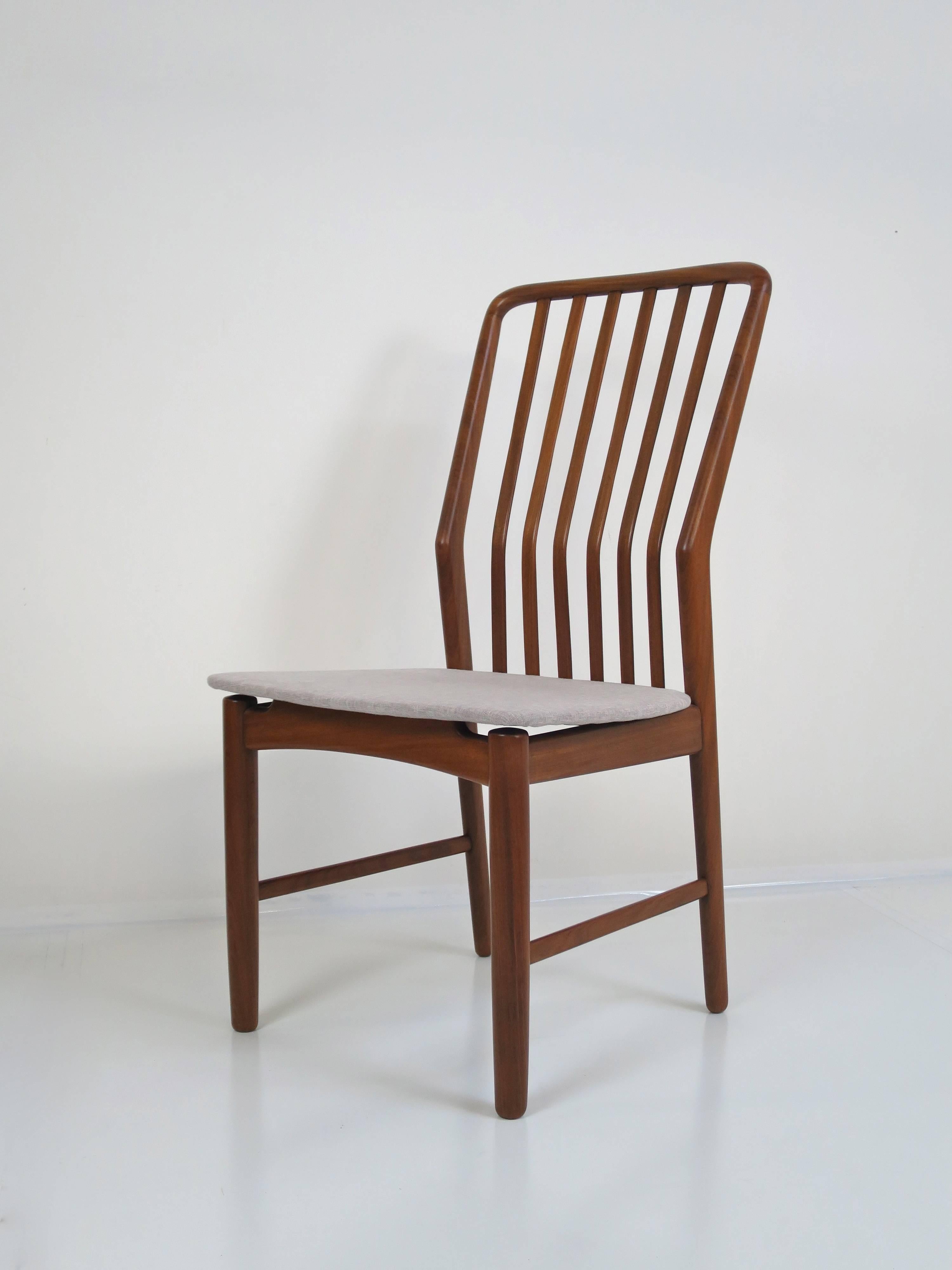 Danish Set of Six Teak Chairs by Svend Madsen for Moreddi For Sale