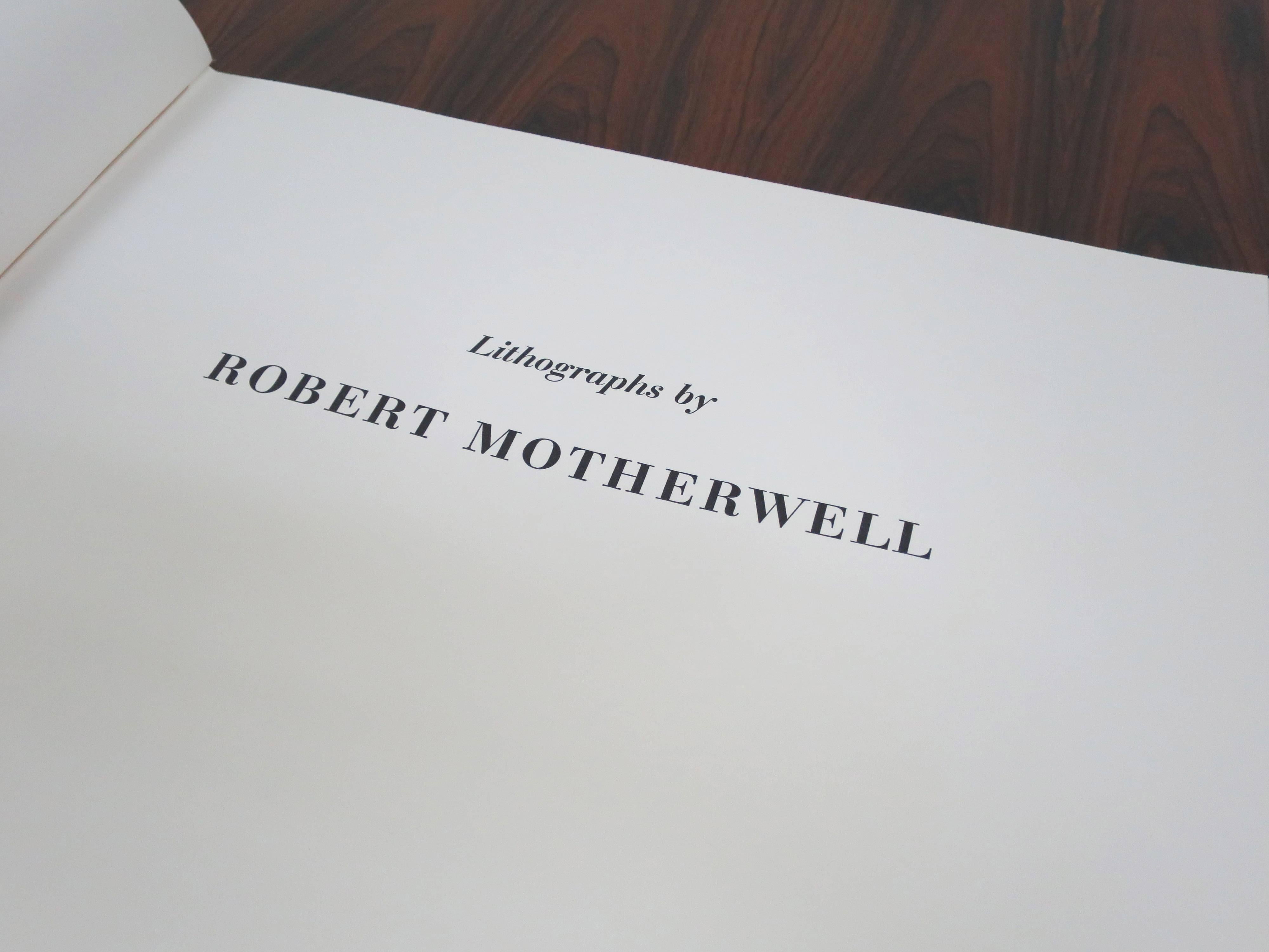 Robert Motherwell, Octavio Paz, Three Poems Lithograph Coffee Table Book In Good Condition In San Diego, CA