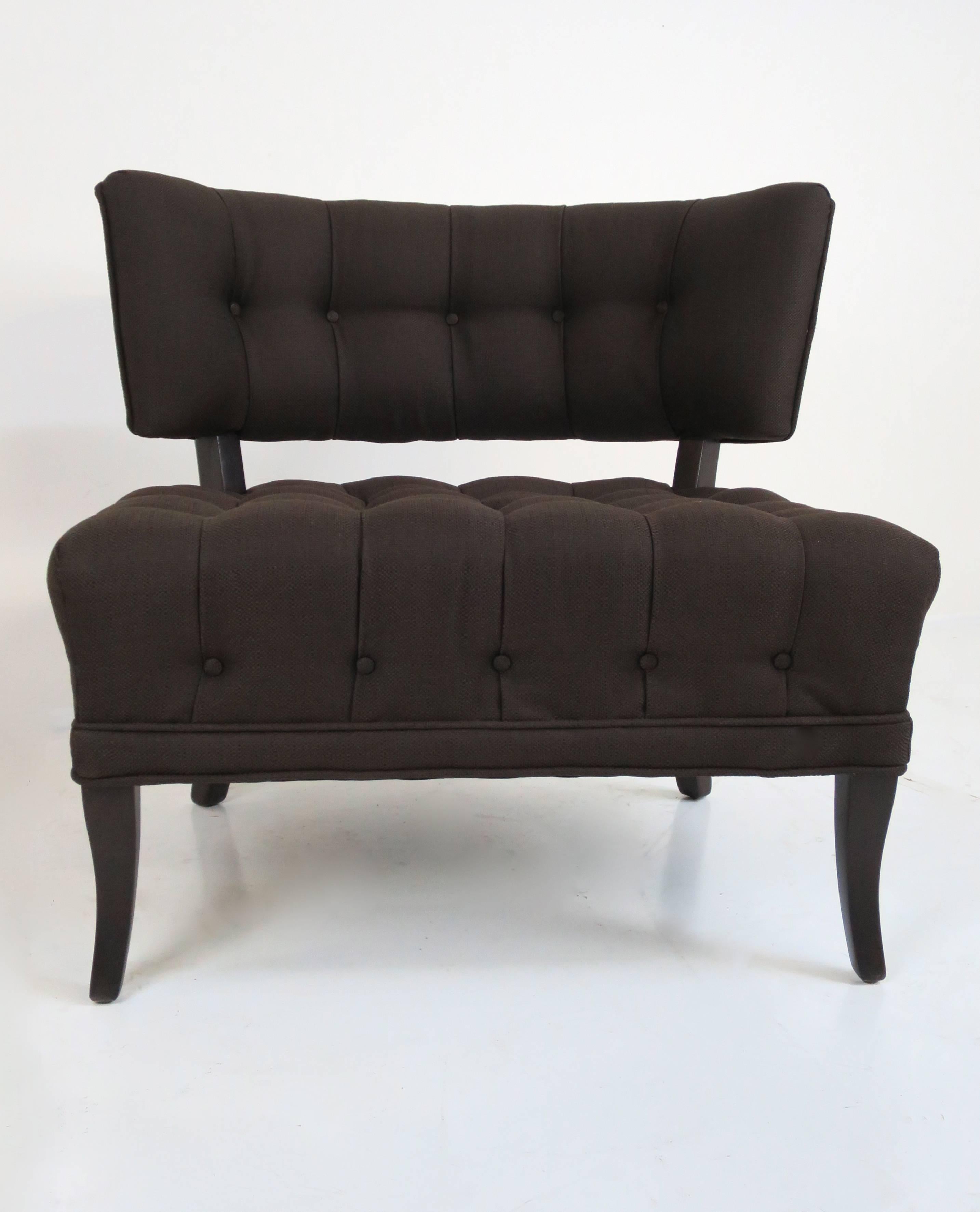 American Oversized Slipper Chair in the Manner of William 