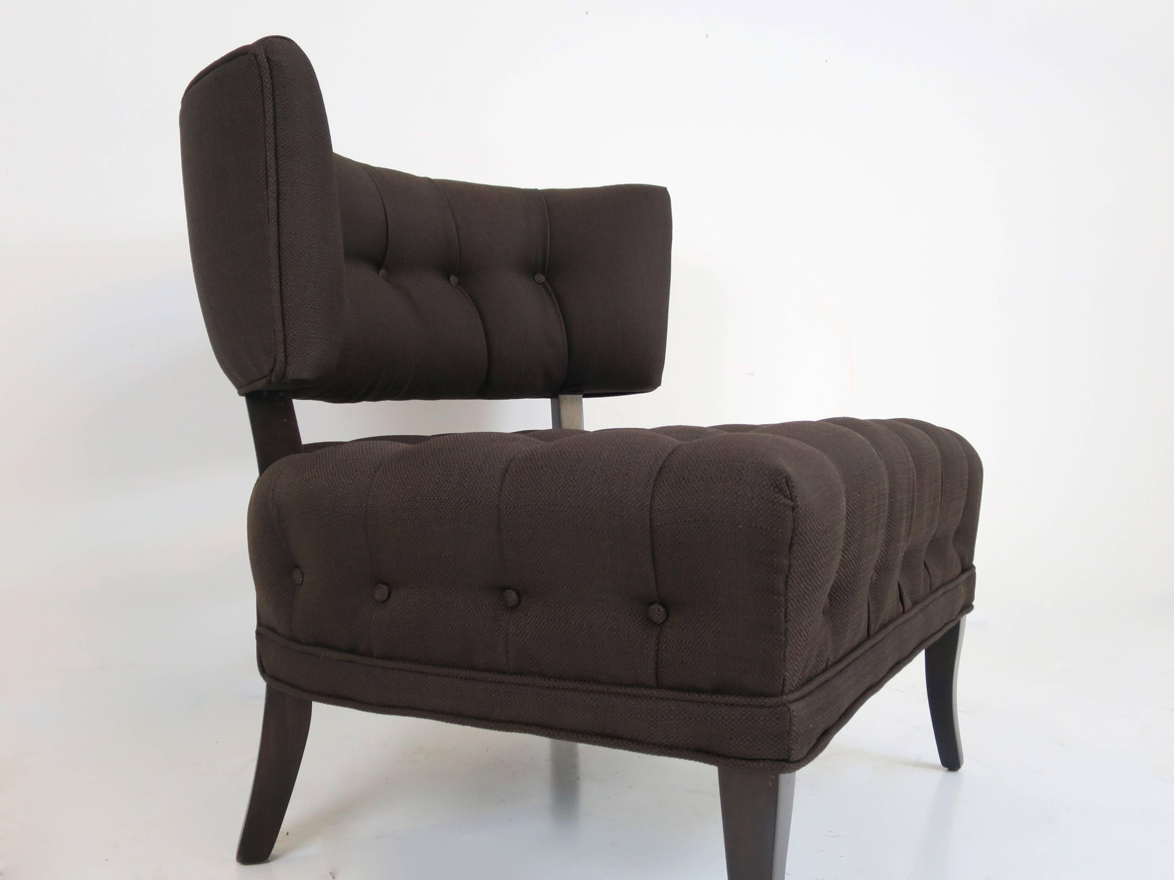 Mid-Century Modern Oversized Slipper Chair in the Manner of William 