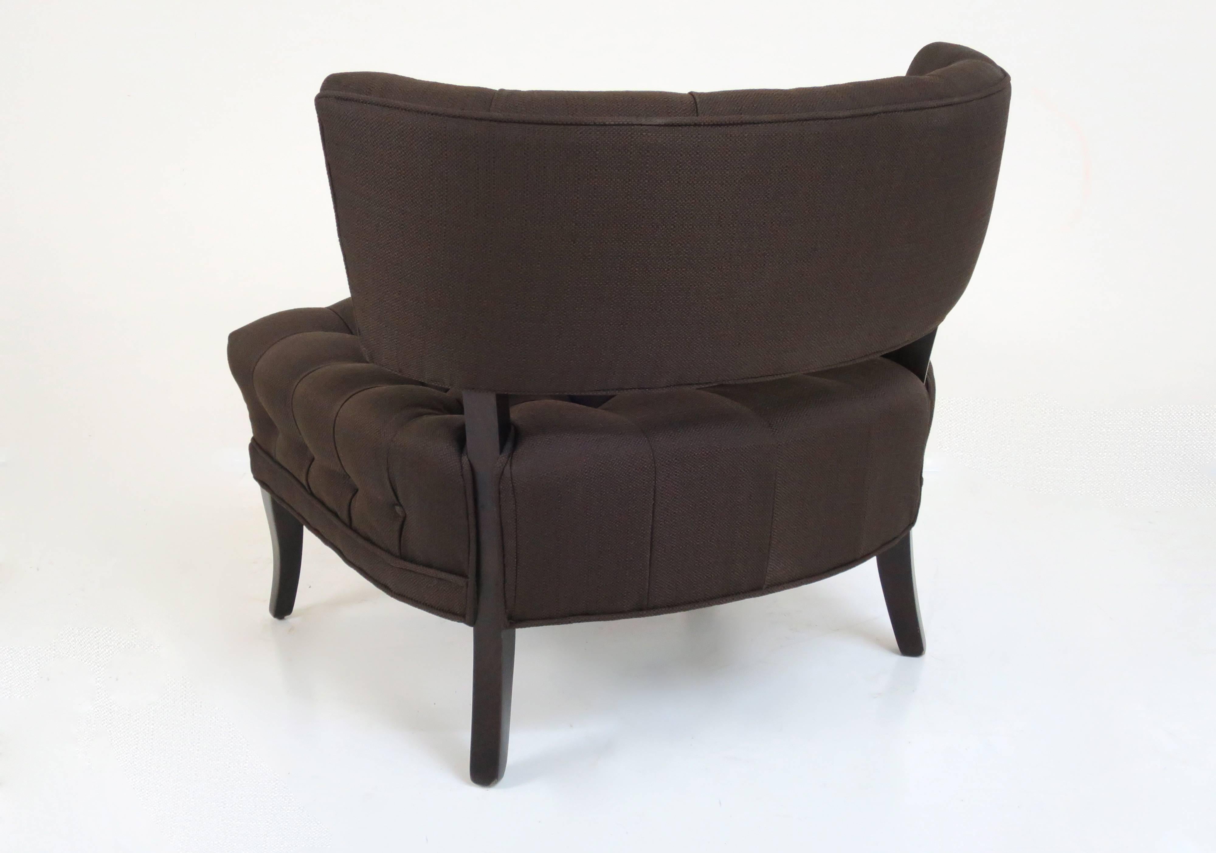 Mid-20th Century Oversized Slipper Chair in the Manner of William 