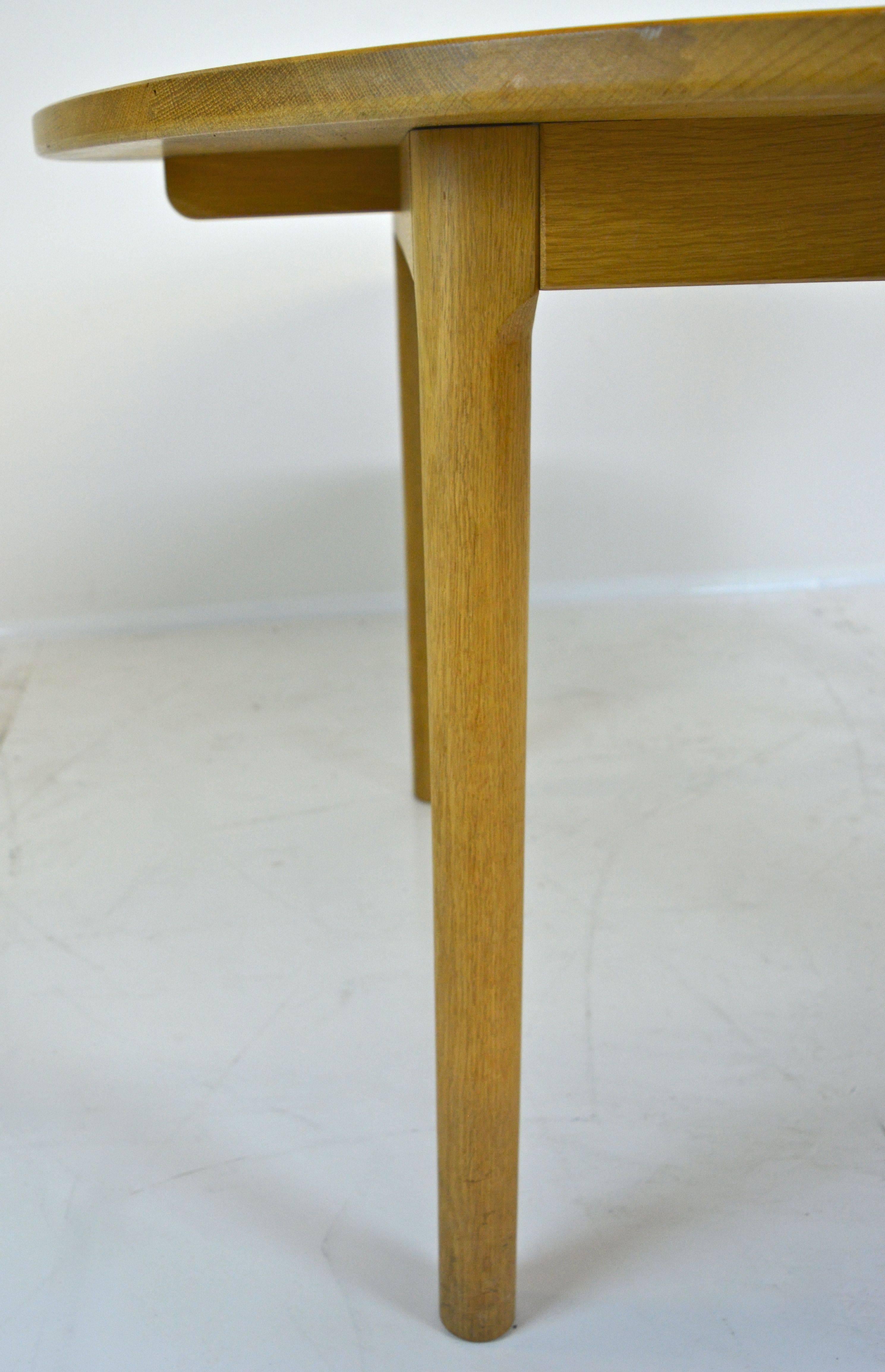 Oak Hans Wegner for Ry Mobler Dining Table For Sale