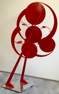 "Big Red Roadrunner" Monumental Kinetic Sculpture by Jerome Kirk, 1974