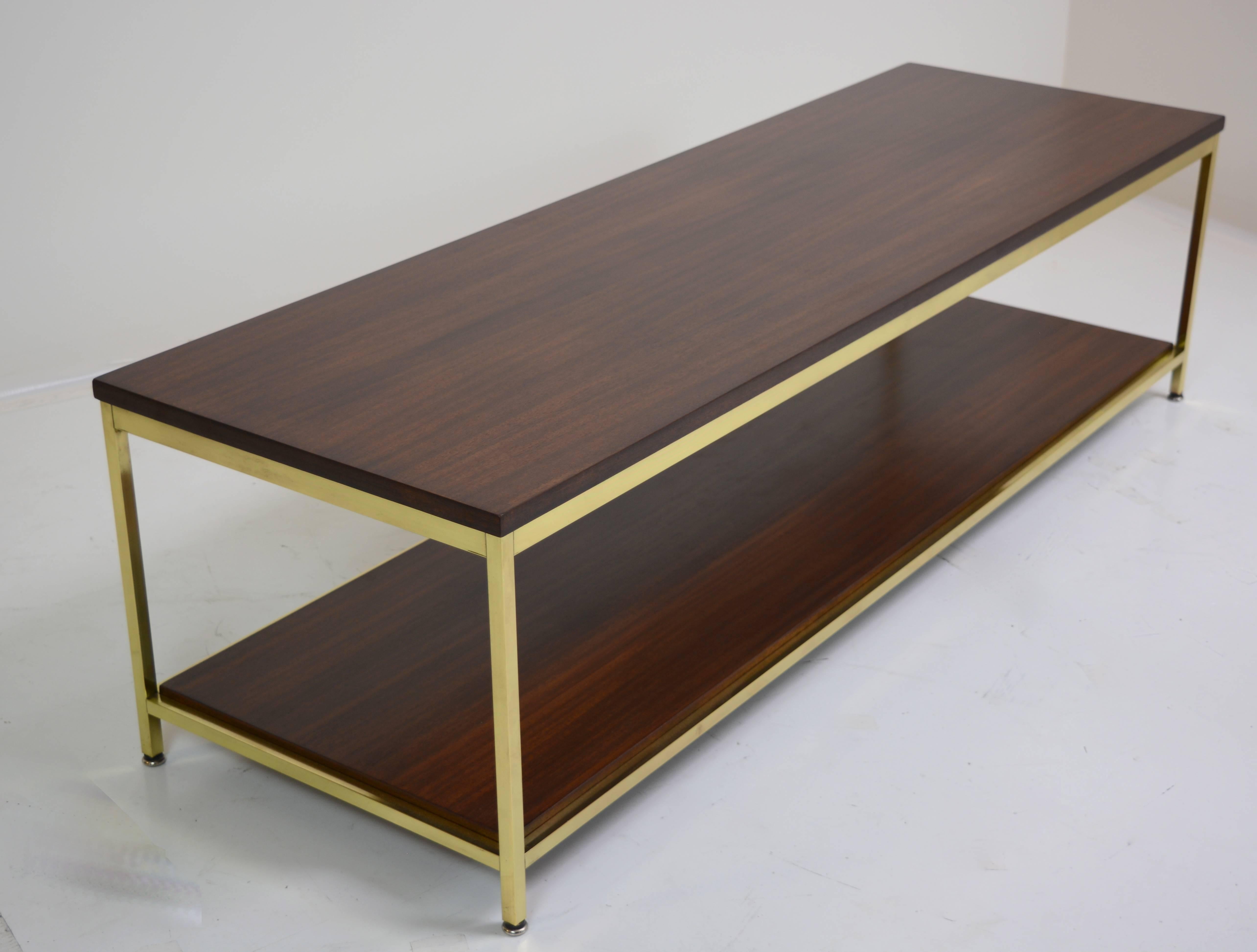 American Large Brass Coffee Table by Paul McCobb for Calvin For Sale