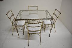 French, Gold Leafed Iron Dining Set, circa 1950s