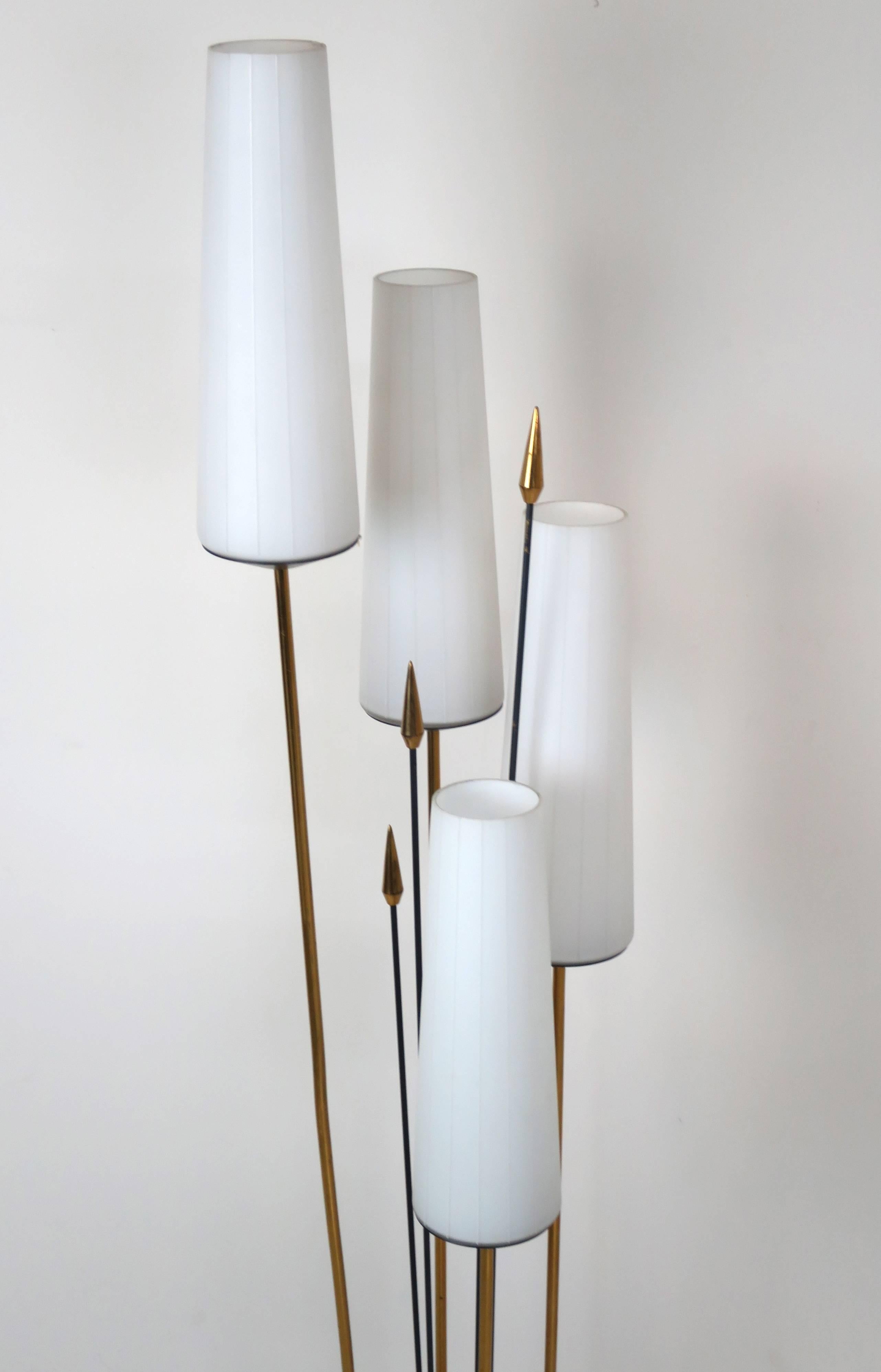 French Low Floor Lamp in the Manner of Maison Arlus In Excellent Condition For Sale In San Diego, CA