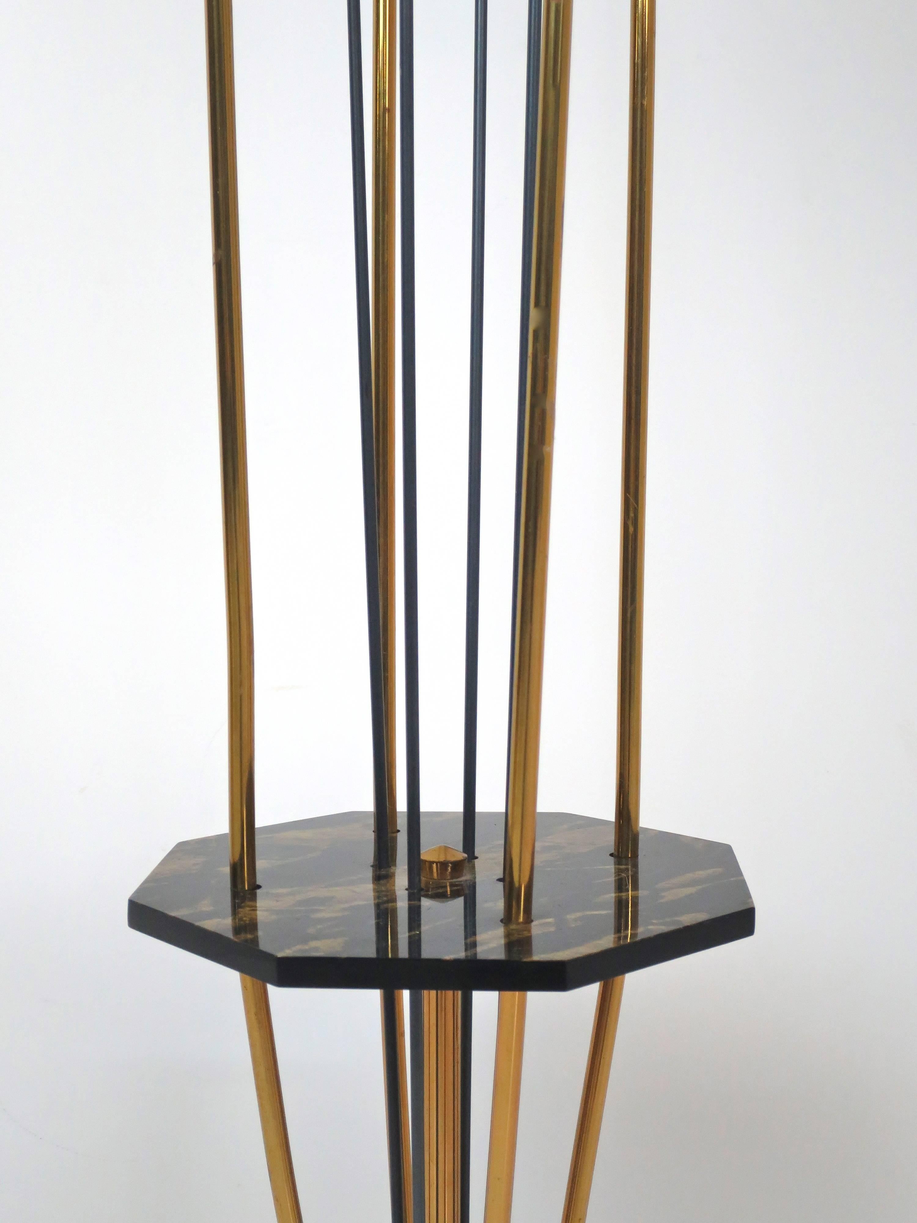 Mid-20th Century French Low Floor Lamp in the Manner of Maison Arlus For Sale