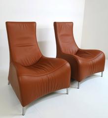 Pair of De Sede DS 264 High Back Lounge Chairs by Matthias Hoffmann
