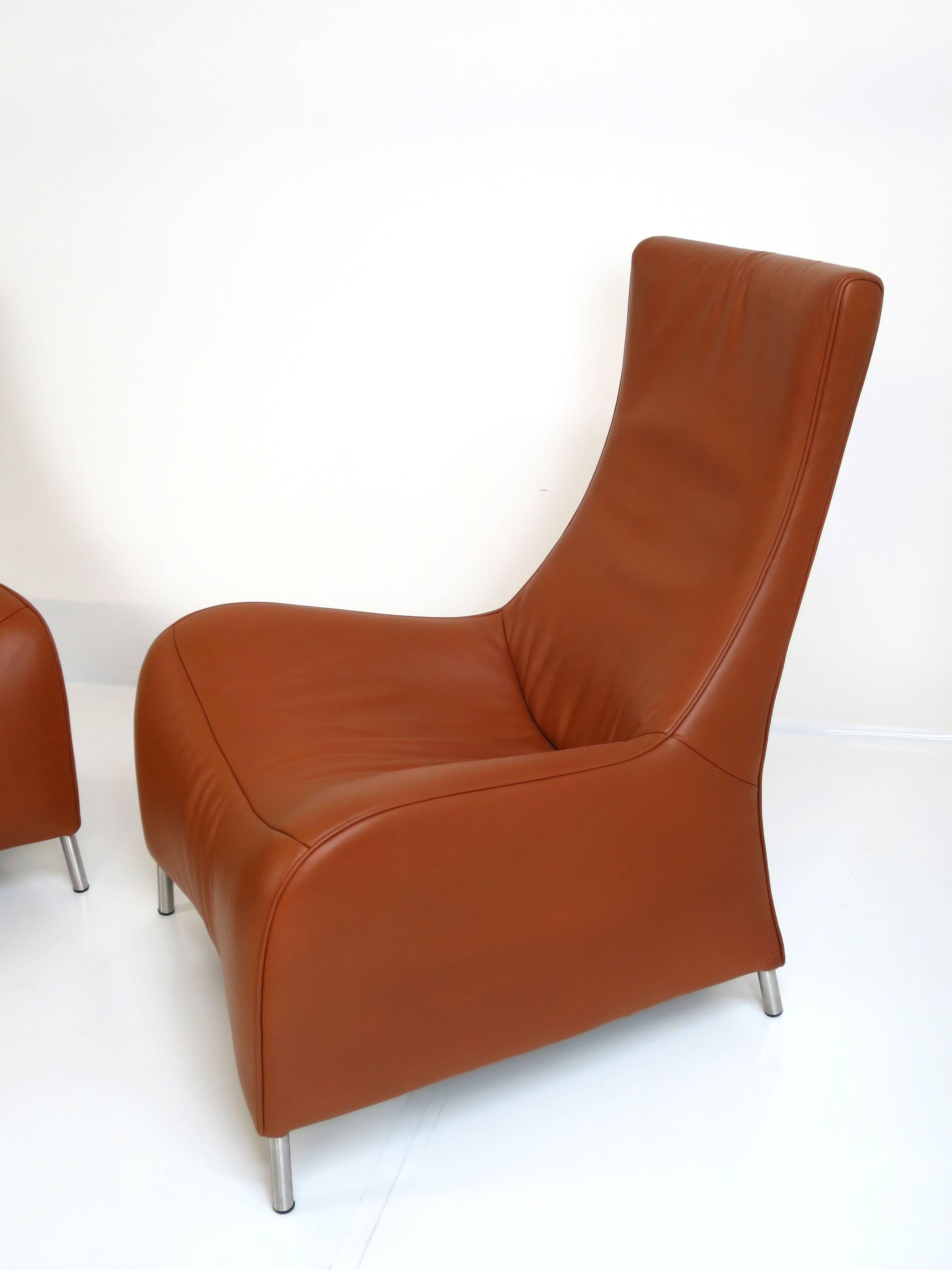 Pair of De Sede DS 264 High Back Lounge Chairs by Matthias Hoffmann For Sale 2