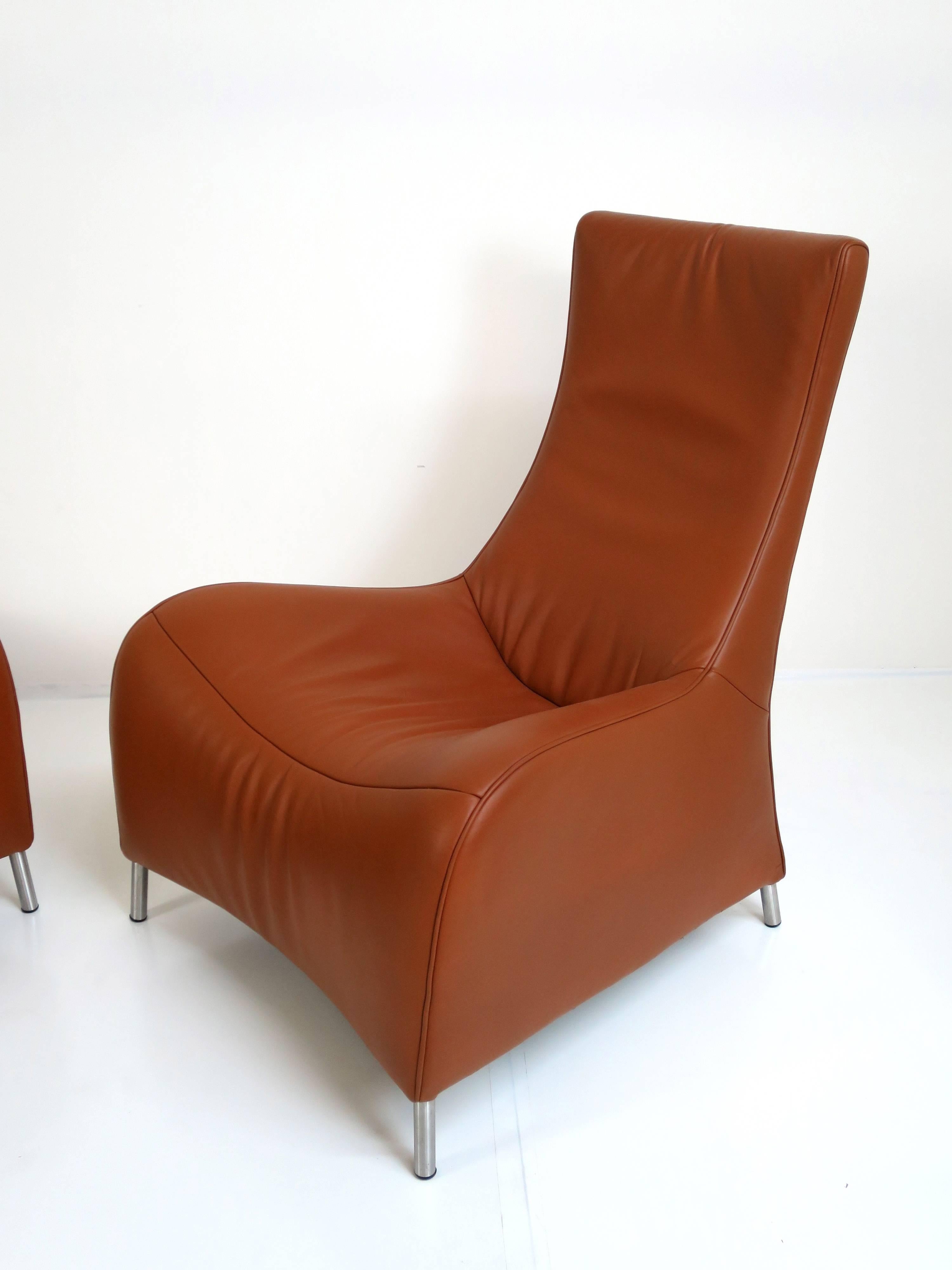 Pair of De Sede DS 264 High Back Lounge Chairs by Matthias Hoffmann For Sale 1