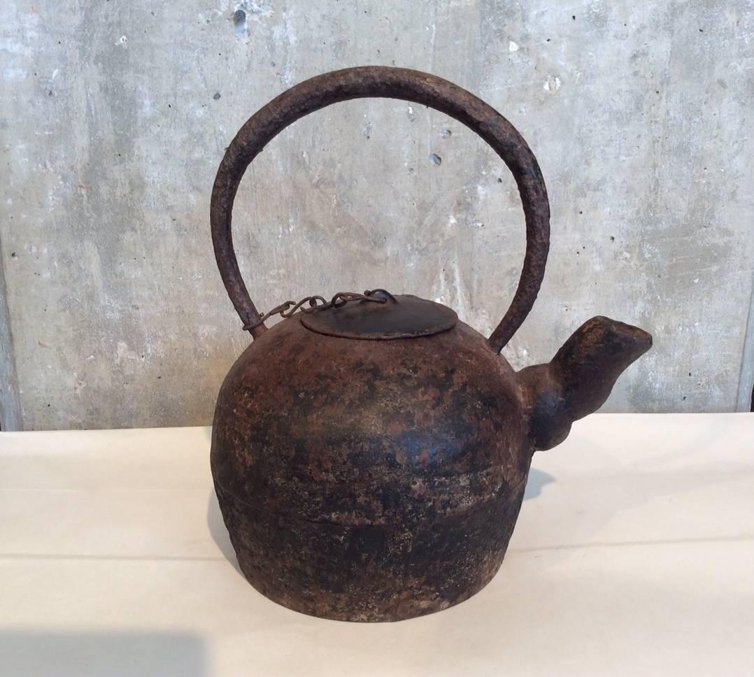 Antique Cast Iron Teapot For Sale at 1stdibs