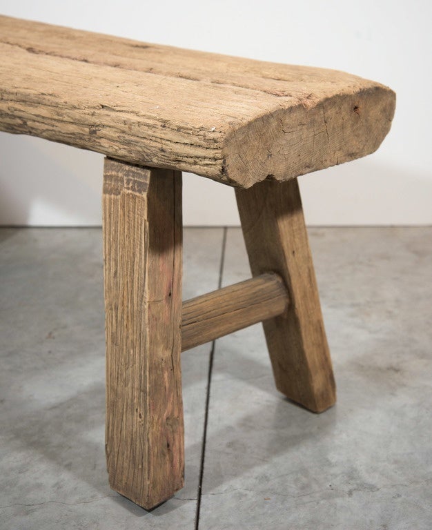 Early 20th Century Rustic Country Bench