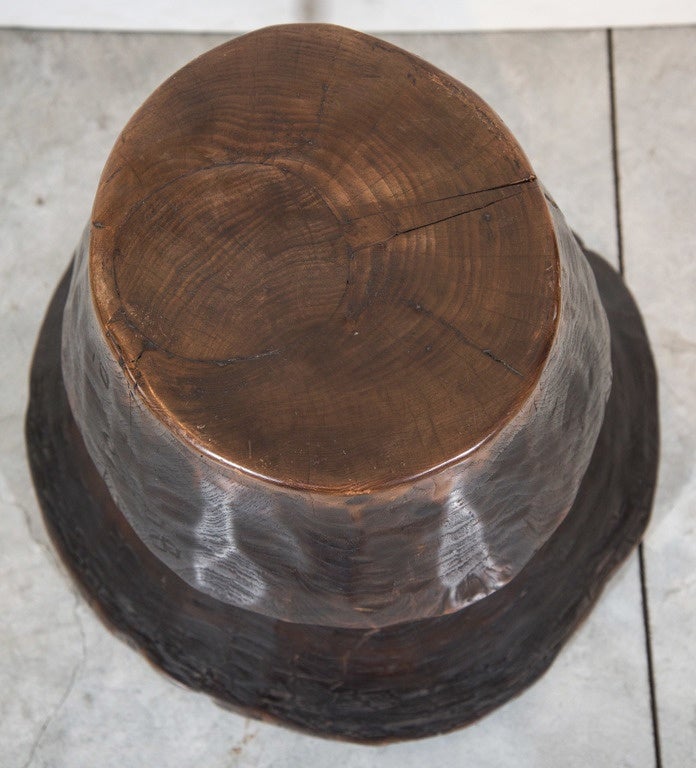 Teak Agricultural Stool or Side Table In Good Condition In New York, NY