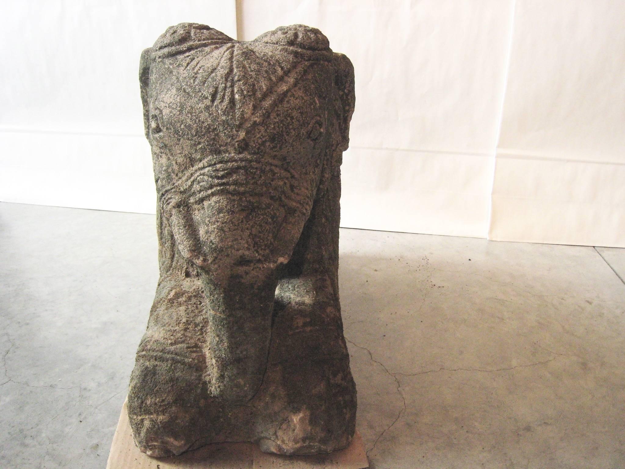 Burmese Sandstone Elephant 1