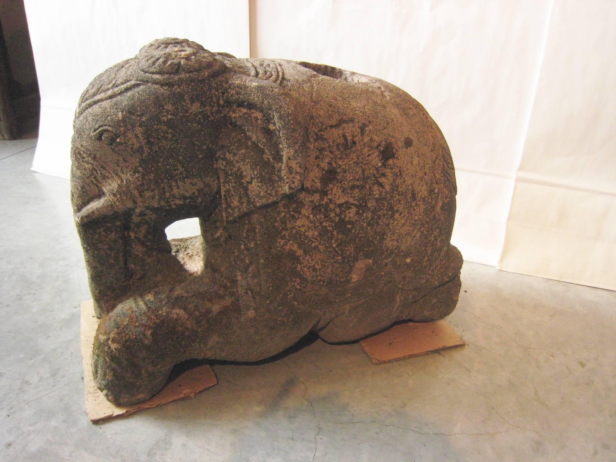 Burmese Sandstone Elephant 3