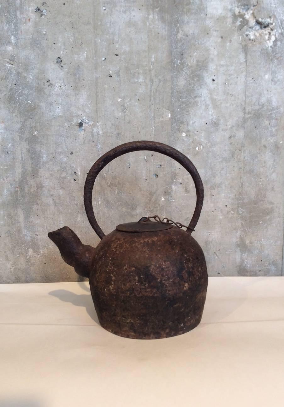 Antique Cast Iron Teapot For Sale at 1stdibs