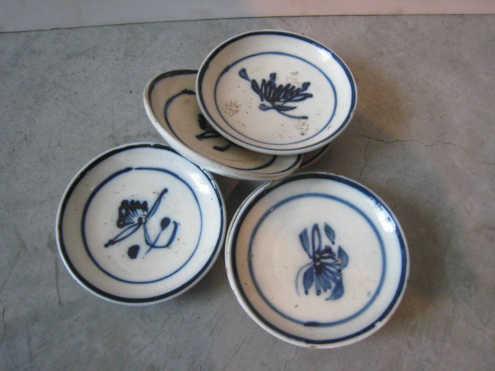 Collection of Small Antique Provincial Porcelain Plates 3
