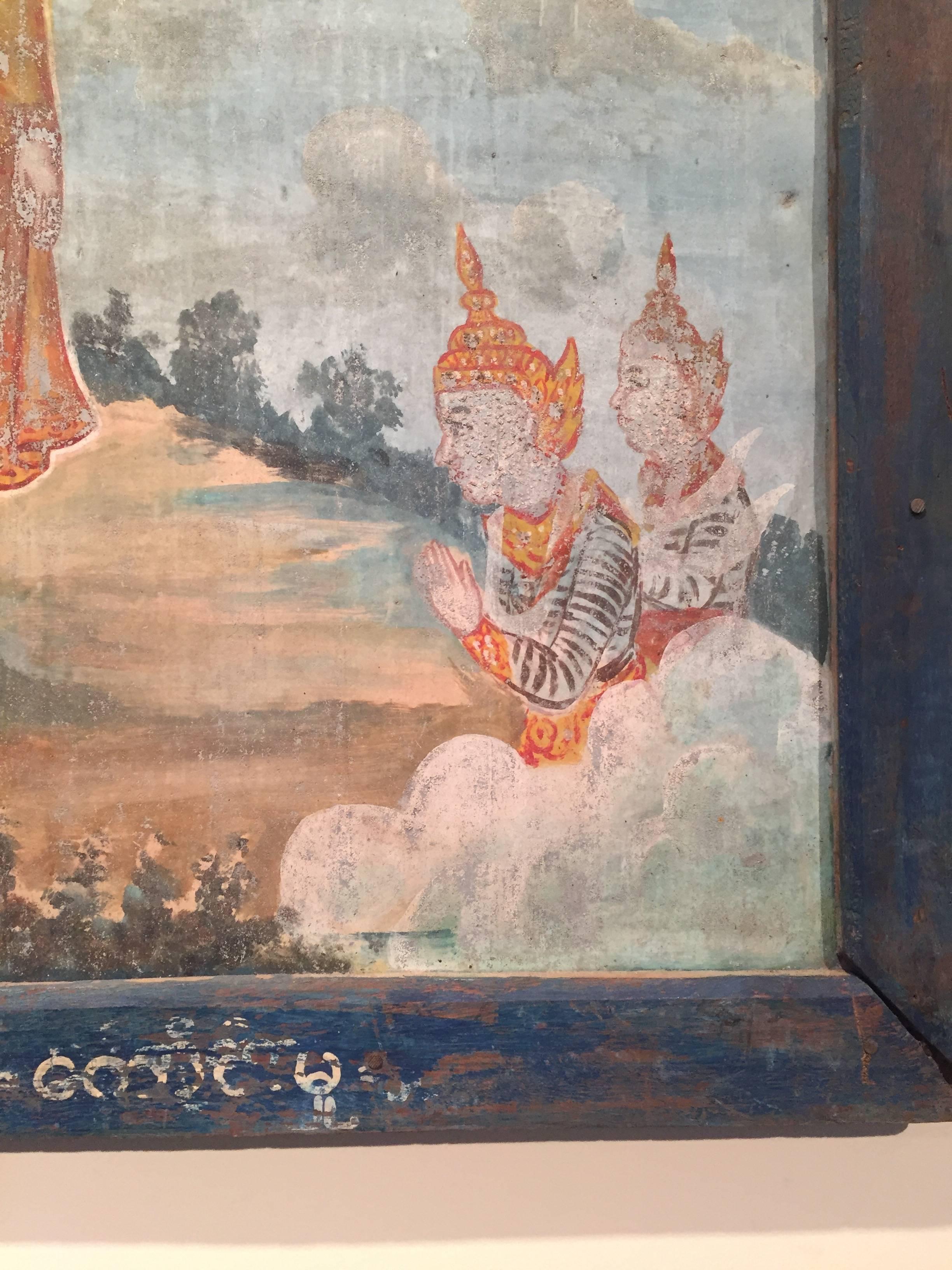 Burmese Temple Painting on Tin 1