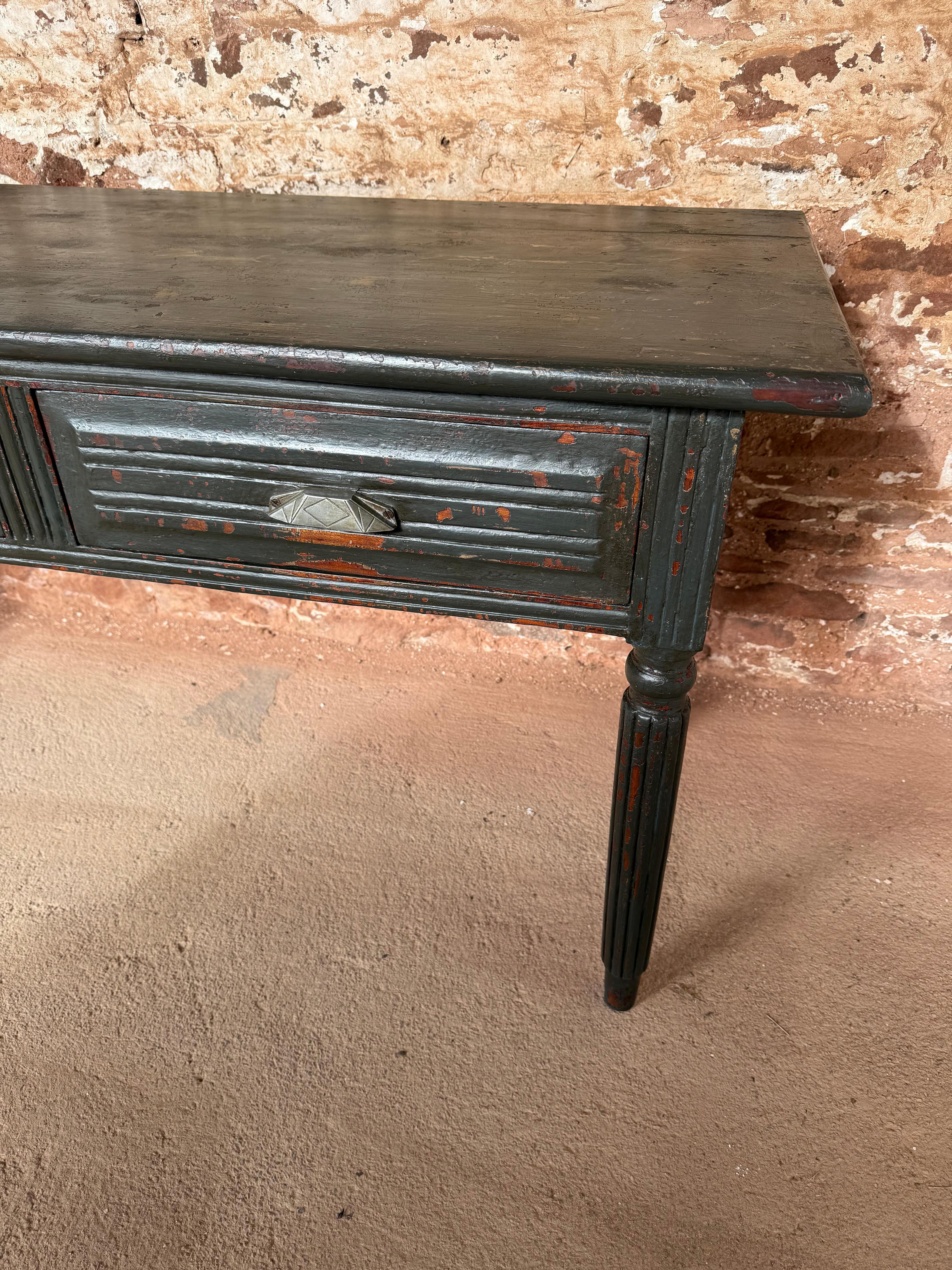 Painted Early 20th century console table / serving table For Sale