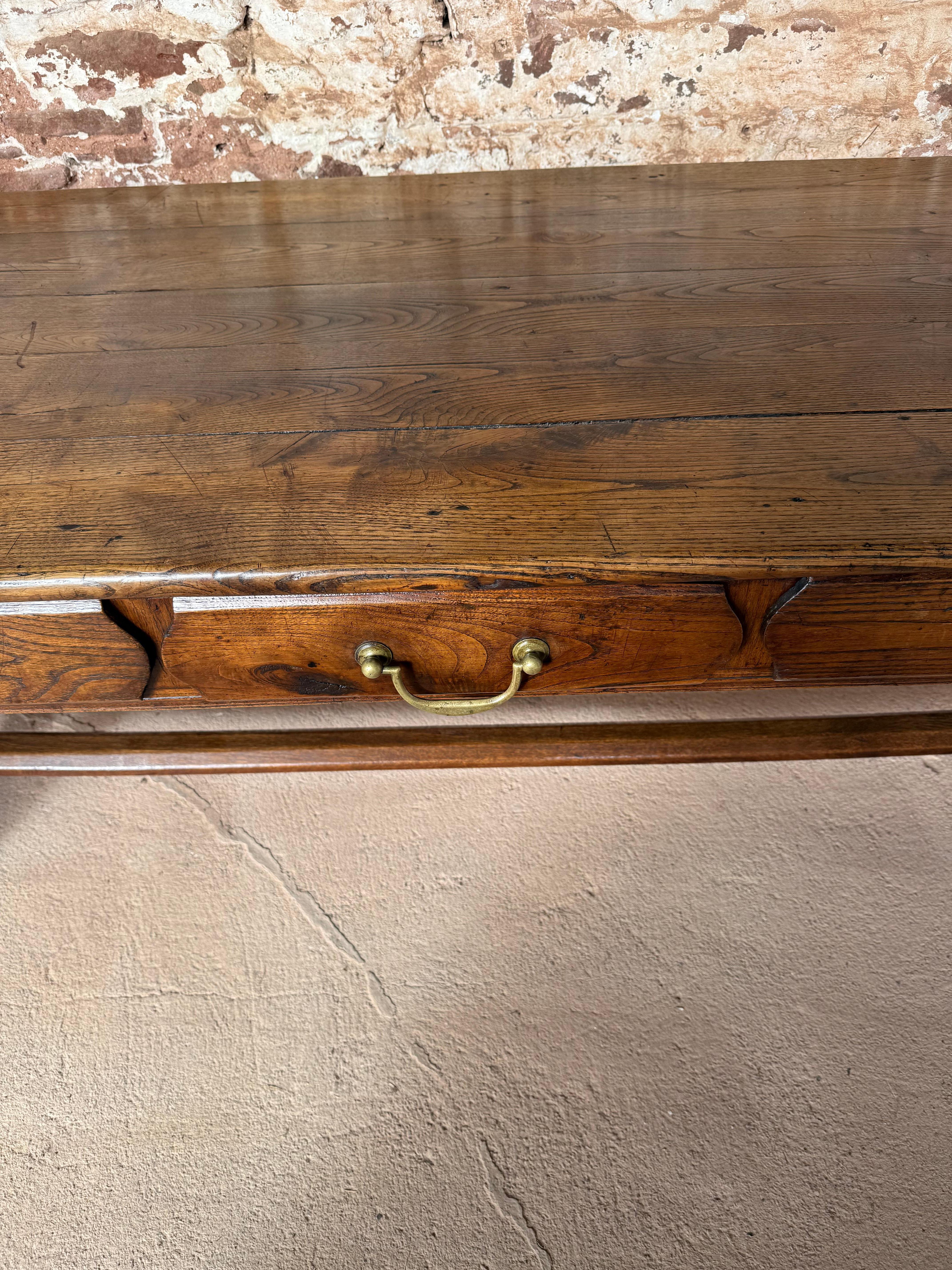 French 3 drawer serving table / console table / farmhouse table For Sale