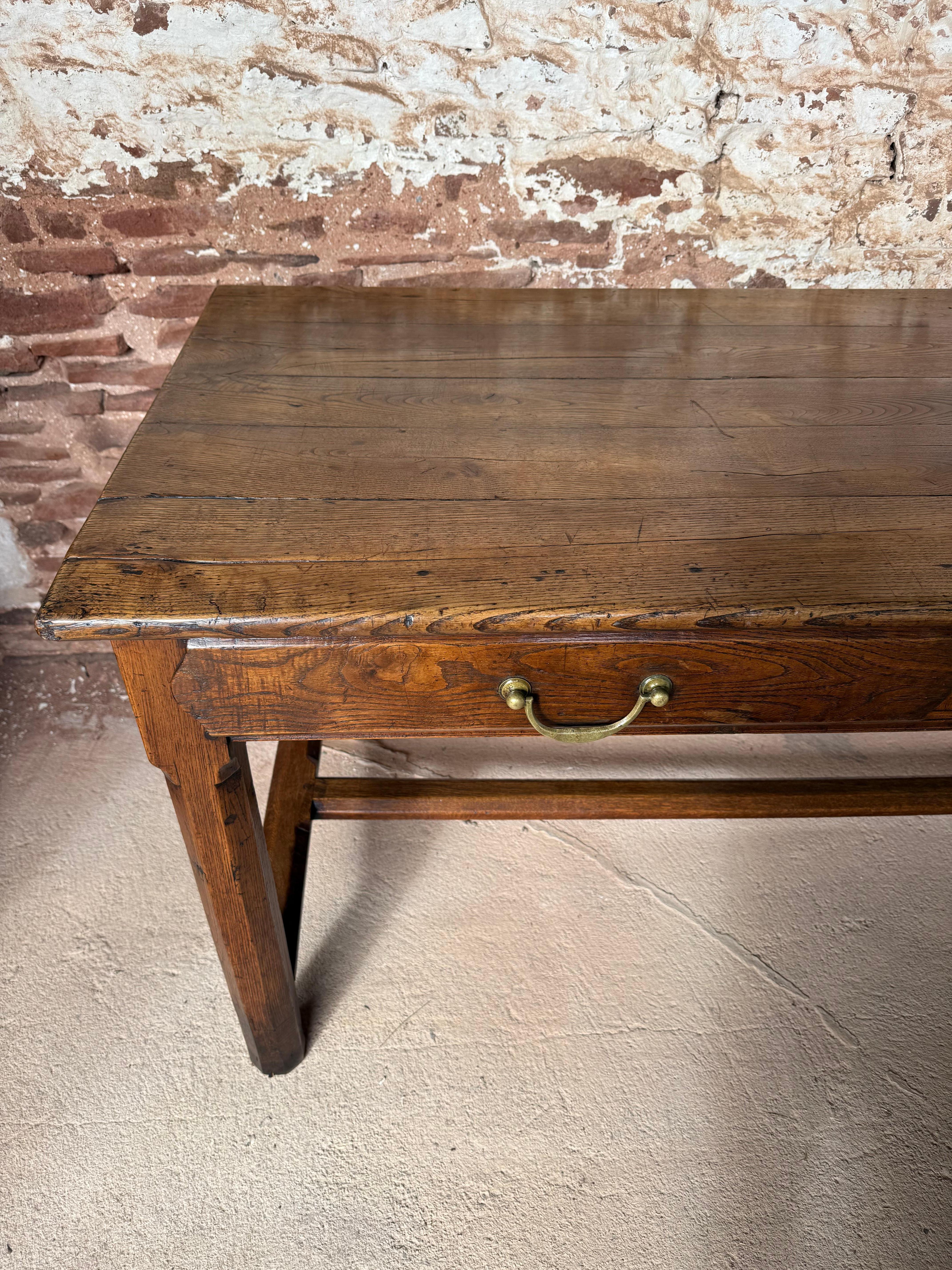 Mid-19th Century 3 drawer serving table / console table / farmhouse table For Sale