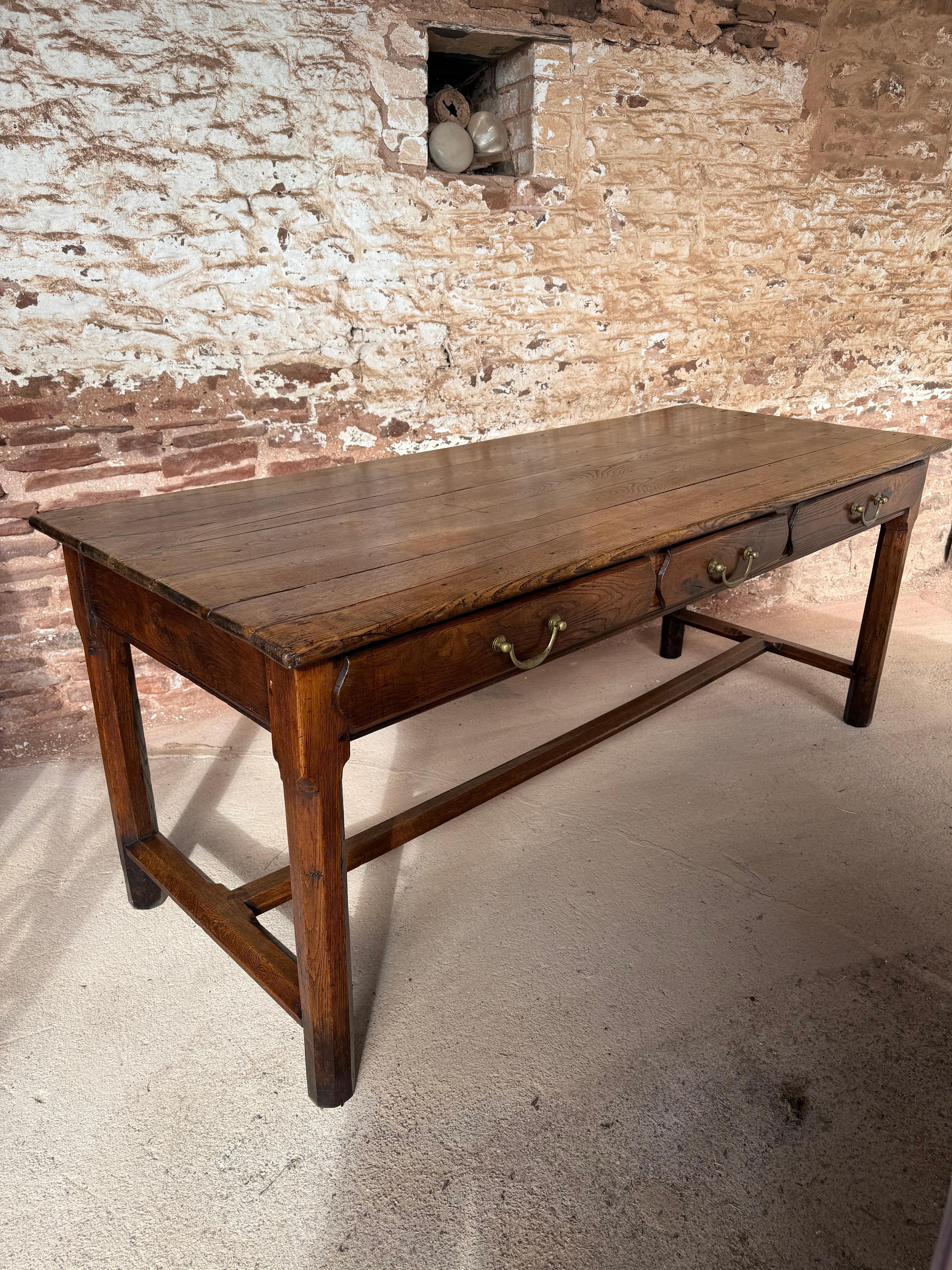 3 drawer serving table / console table / farmhouse table For Sale 7