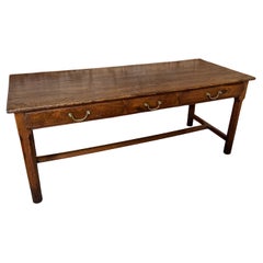 Antique 3 drawer serving table / console table / farmhouse table