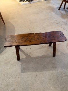 Mid century brutalist burr elm stool