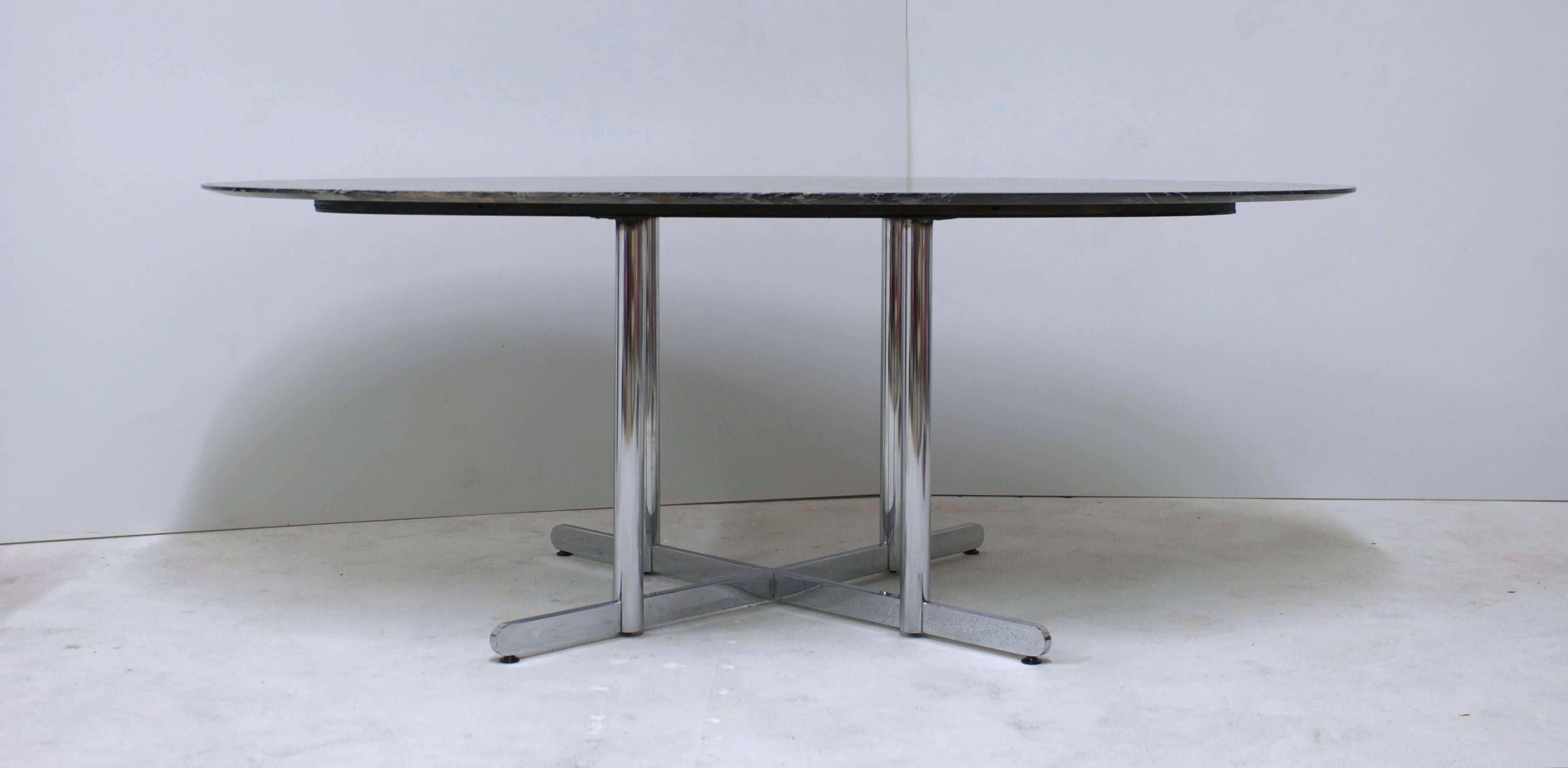 American Oval Marble Dining Table or Desk