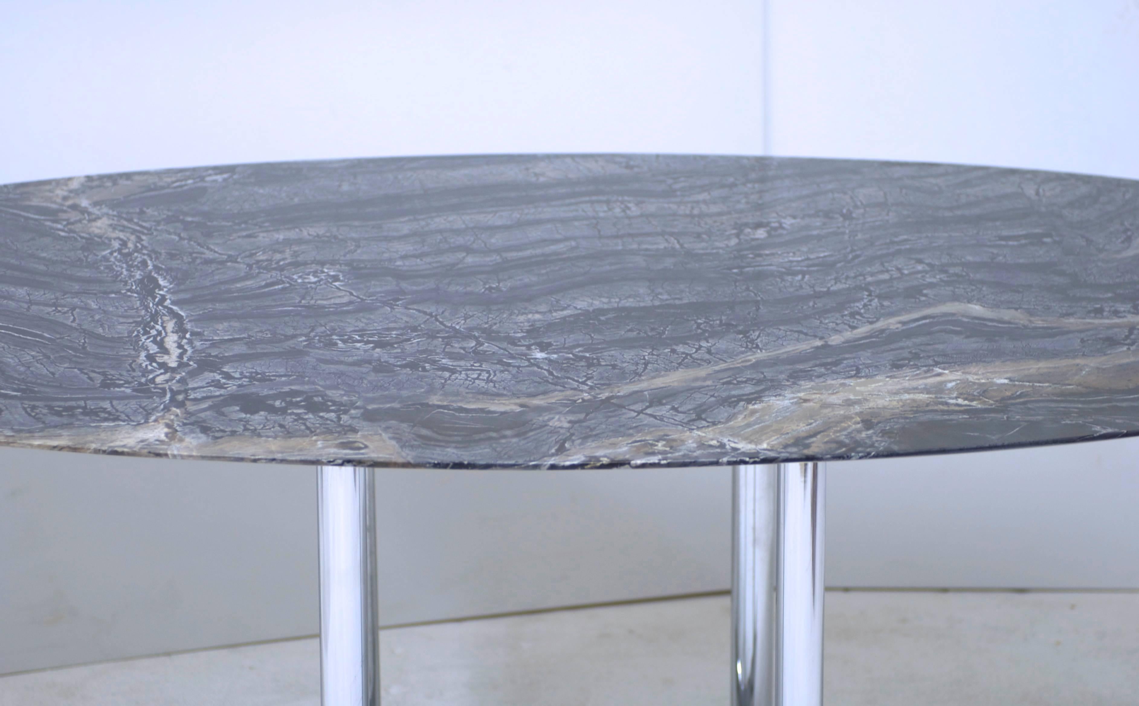 Mid-Century Modern Oval Marble Dining Table or Desk