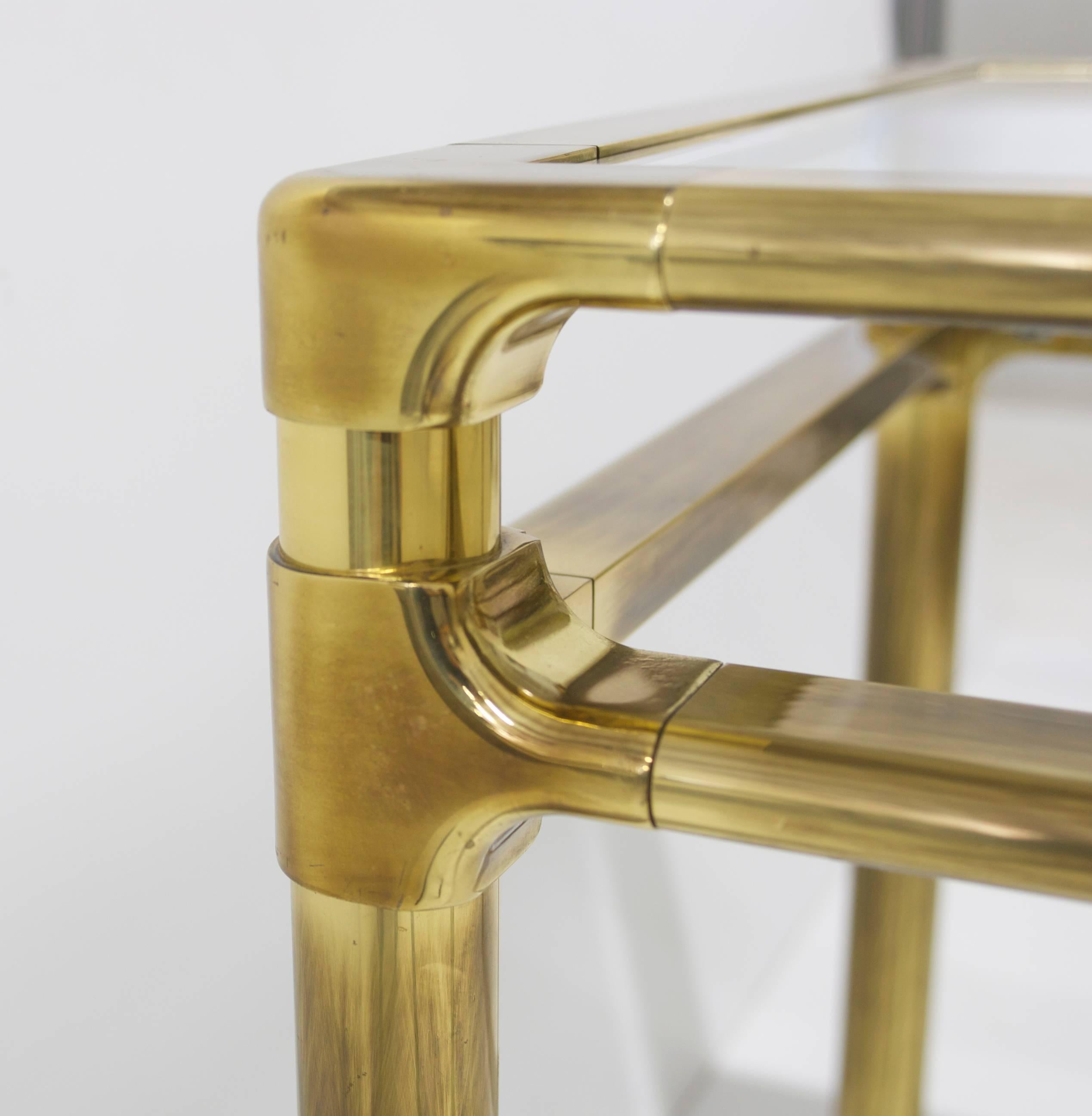  Mastercraft Brass End or Side Table In Excellent Condition In Palm Springs, CA
