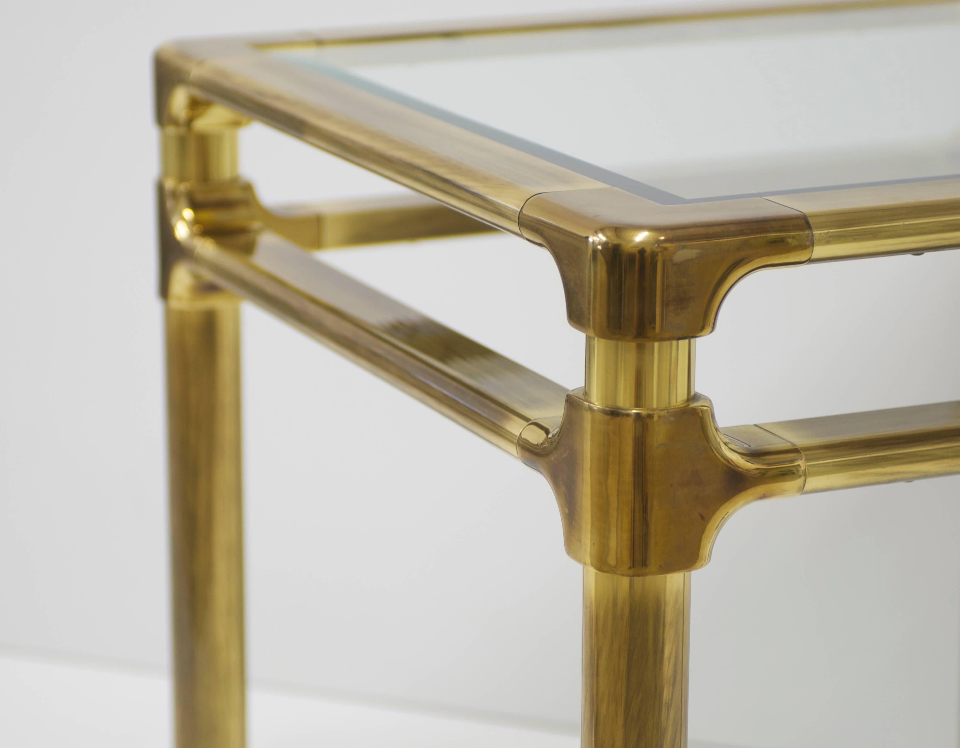 20th Century  Mastercraft Brass End or Side Table