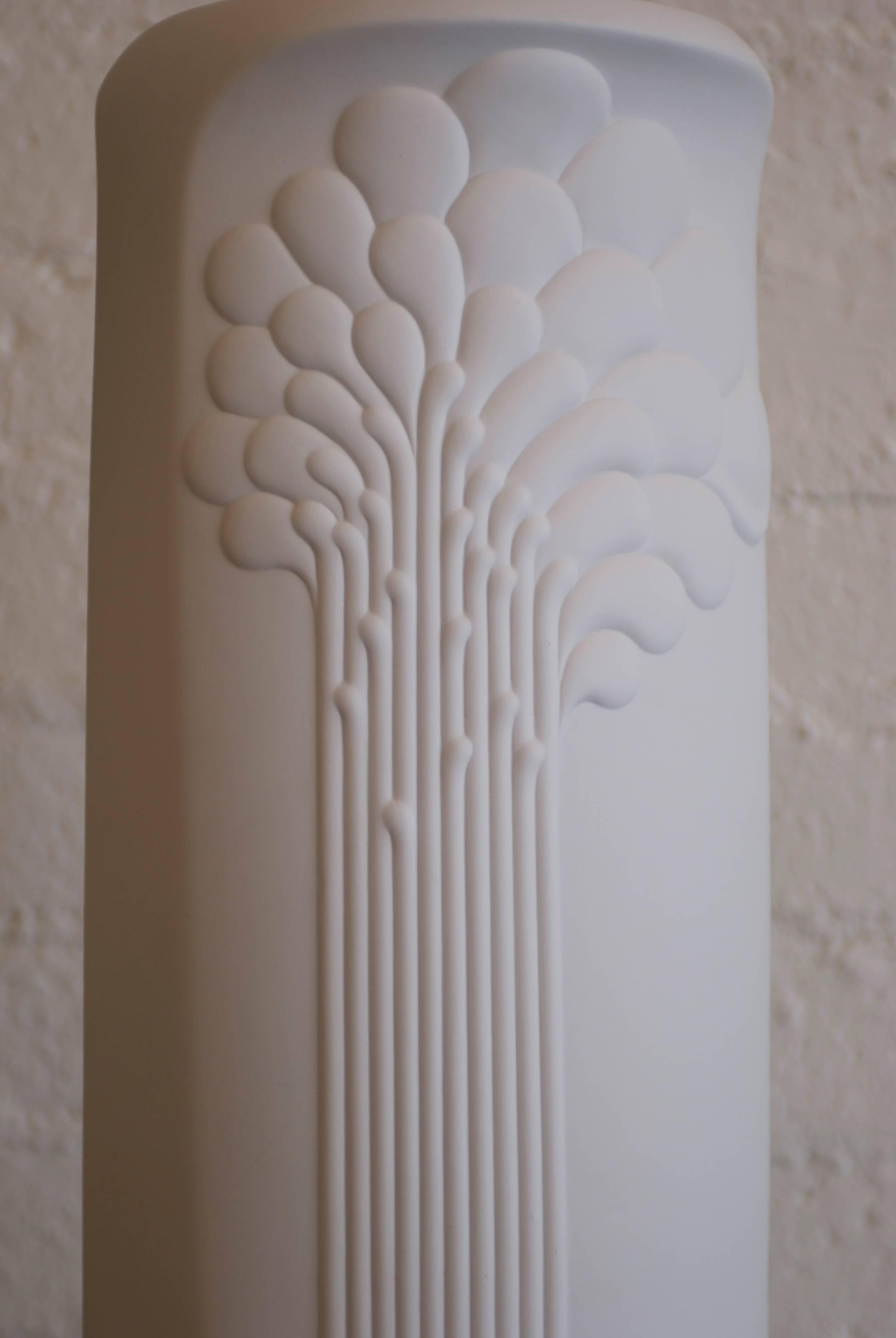 20th Century Huge Manfred Frey Porcelain Kaiser Floor Vase West German Matt White Bisque