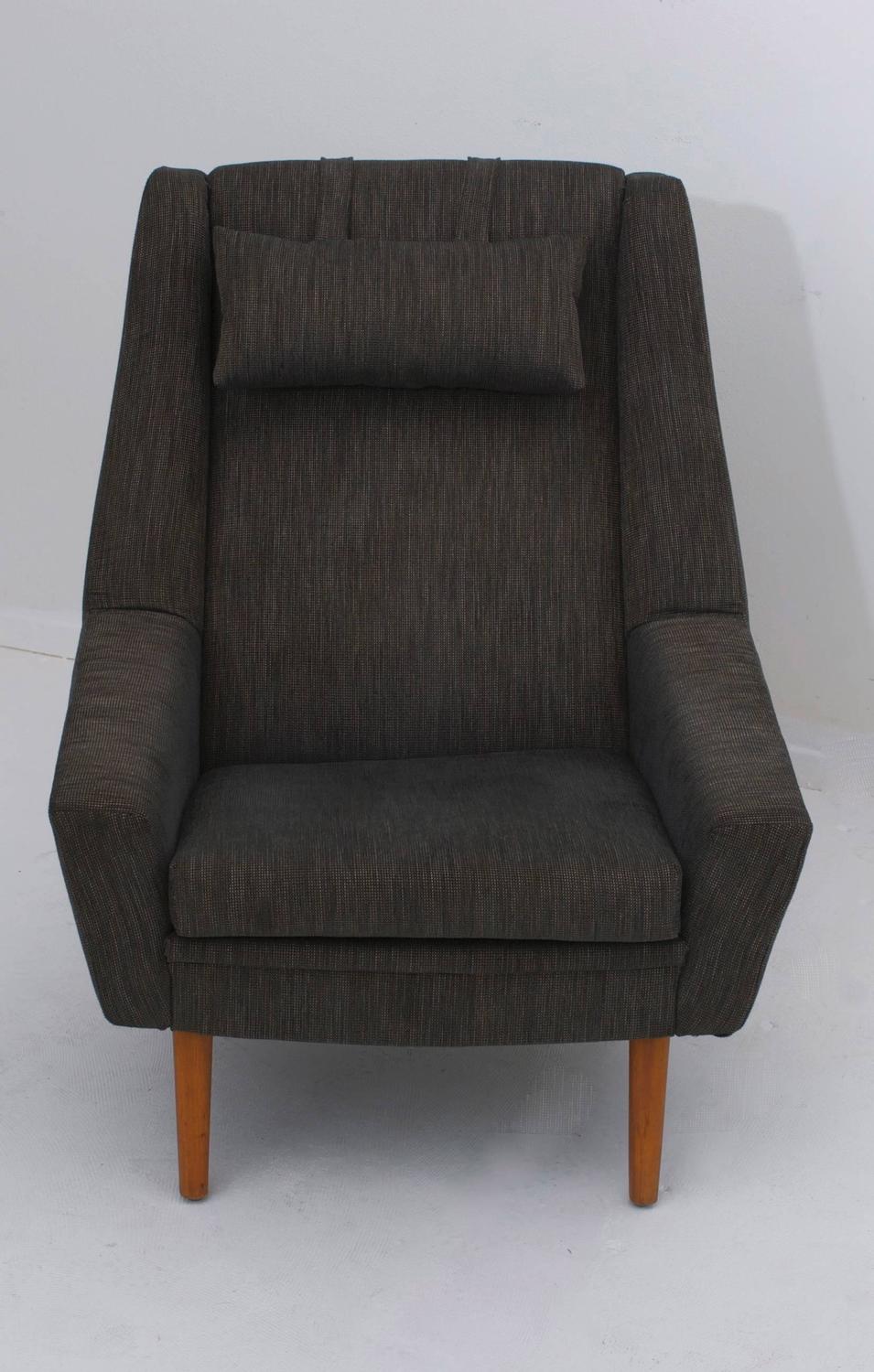 Scandinavian Modern High Back Lounge Chair at 1stdibs