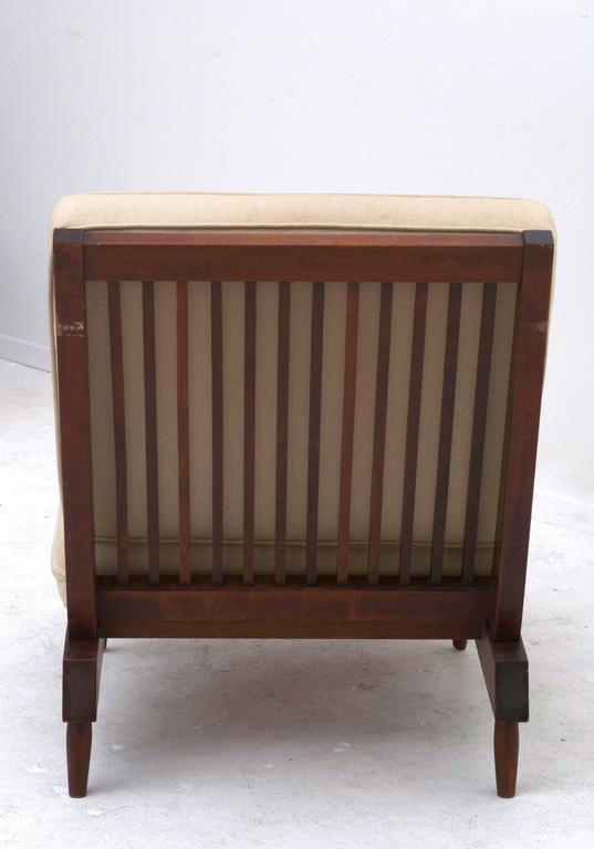 Nakashima Spindle Back Cushion Chair at 1stDibs