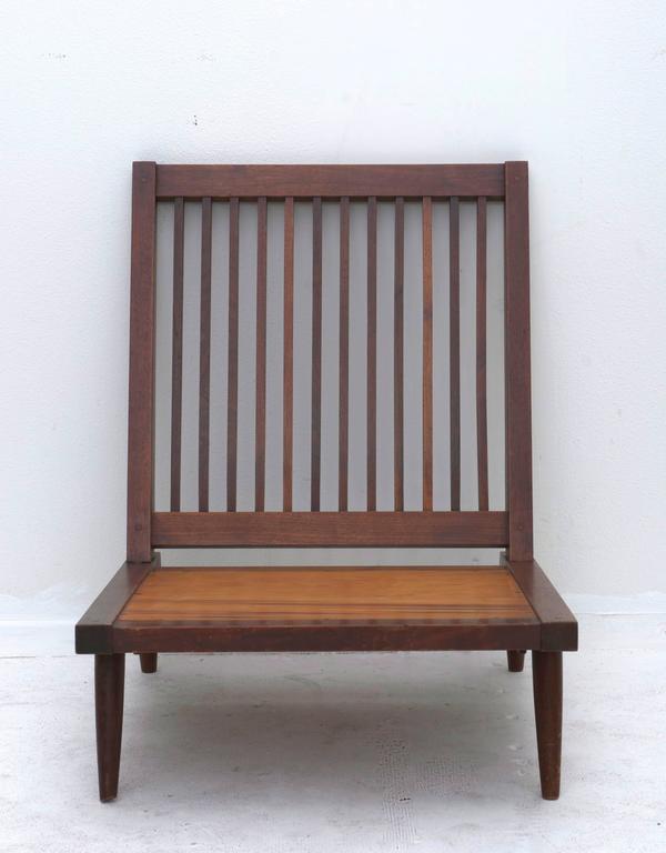 Nakashima Spindle Back Cushion Chair at 1stDibs