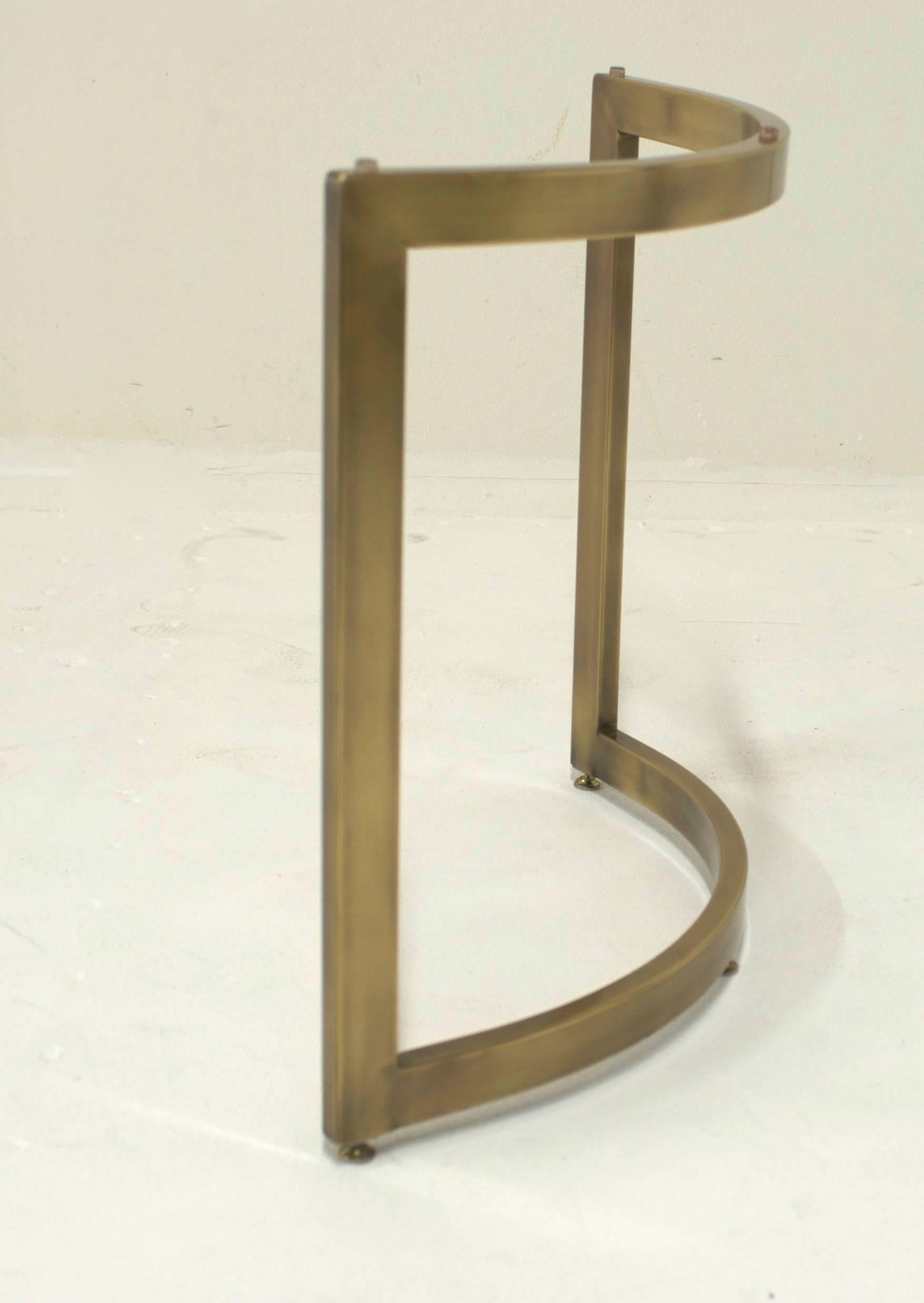 Mid-Century Modern Milo Baughman Burnished Brass Table Base