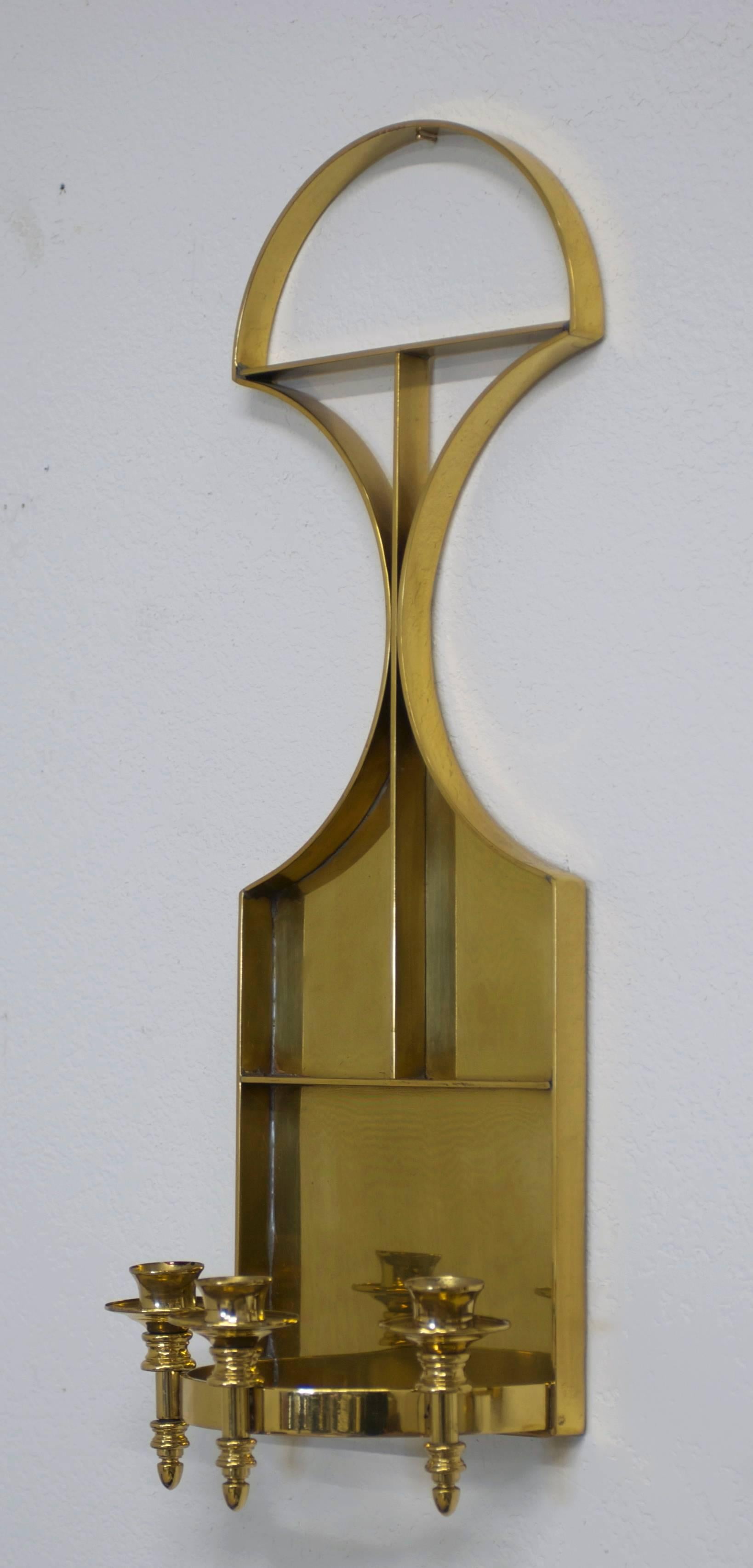 mid century candle wall sconce
