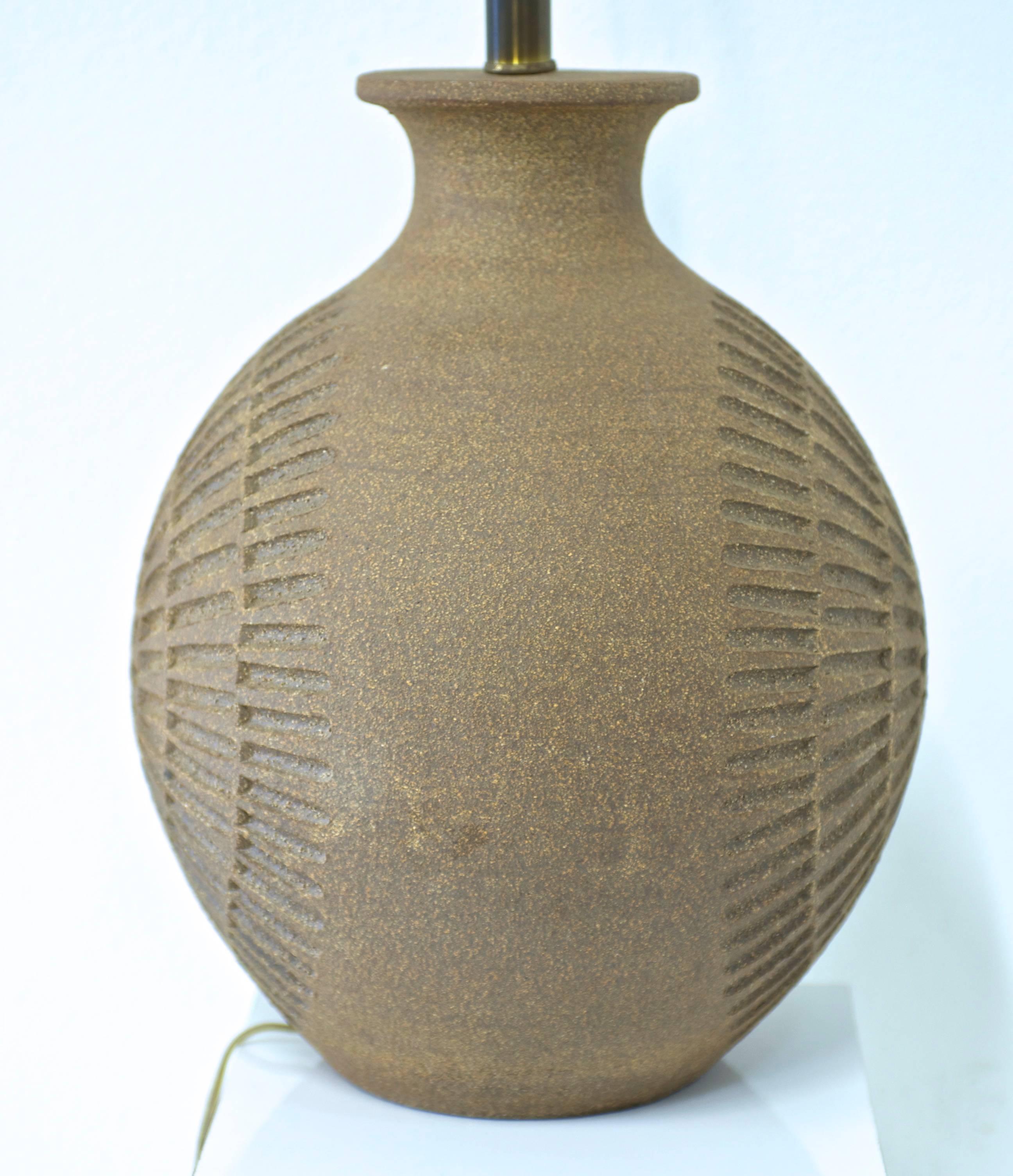 Hand-Crafted California Studio Stoneware Brent J. Bennett Ceramic Table Lamp