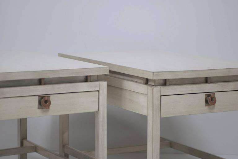 Pair of Driftwood Finish End Tables For Sale at 1stDibs