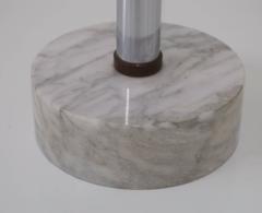Murano Mazzega Chrome and Glass Floor Lamp with Marble Base