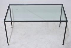 Hand-Forged Hammered Finish Wrought Iron Modernist Coffee Table