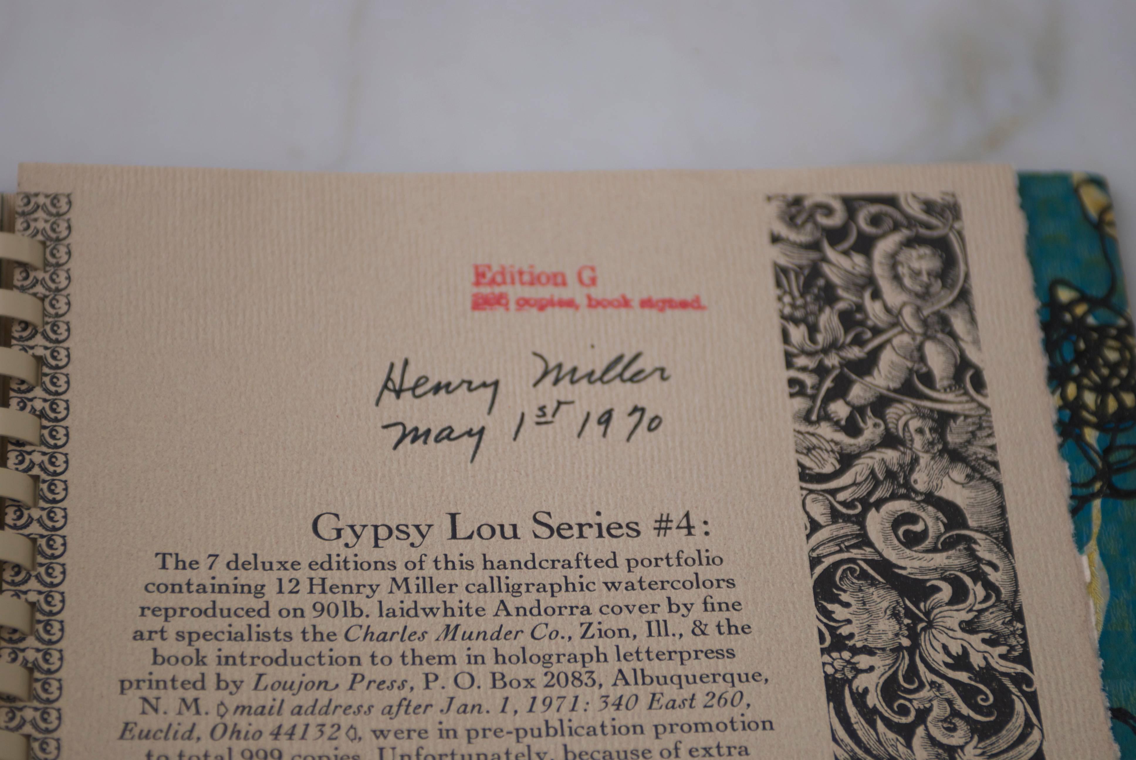 Henry Miller 'Insomnia or the Devil at Large' Book Portfolio Watercolors Lithos 3