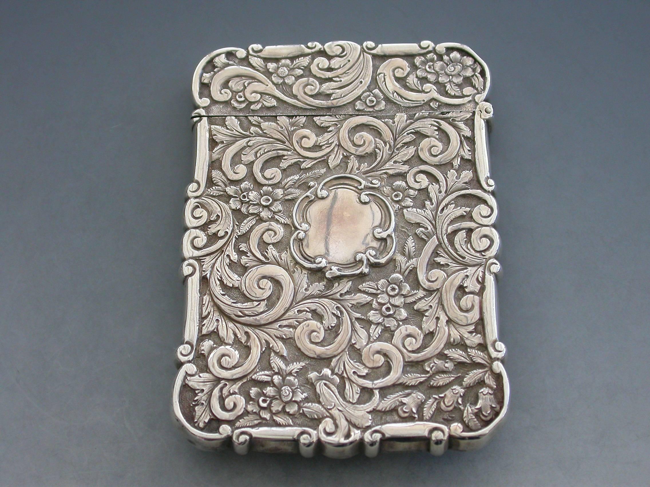 Victorian Silver Castle-Top Card Case 
